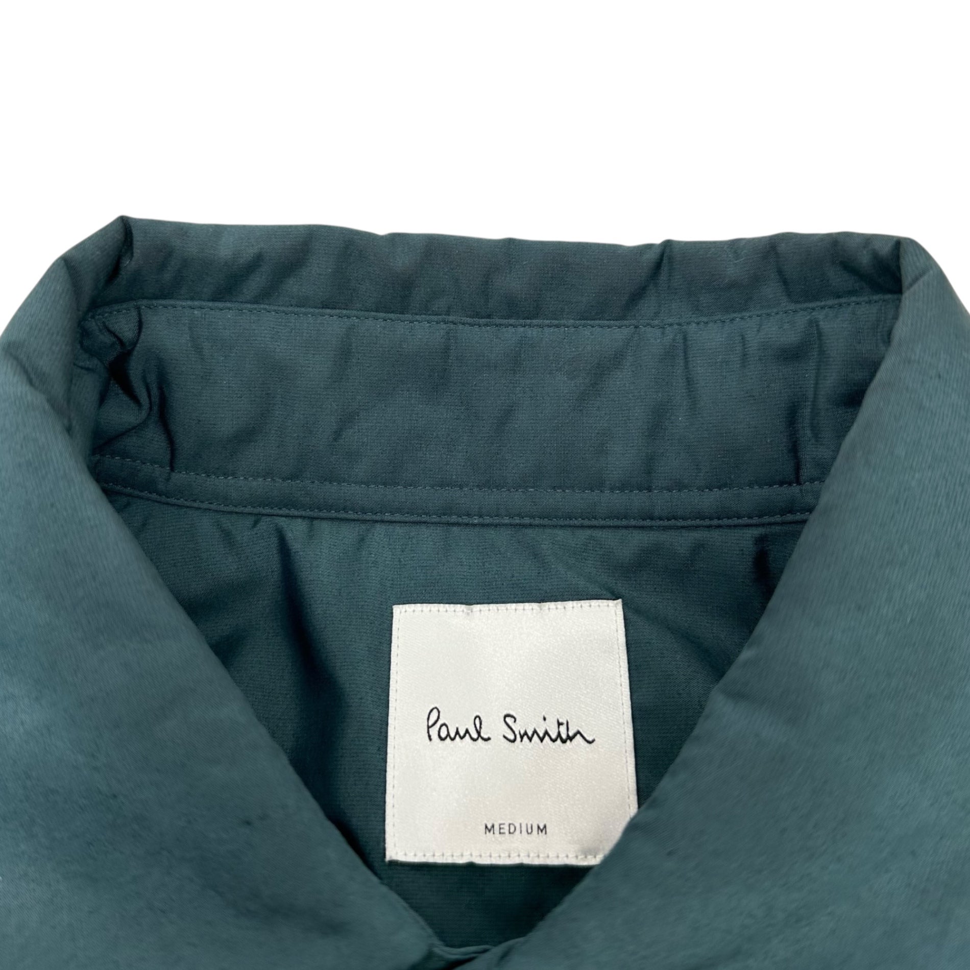 PAUL SMITH(ポールスミス) Quilted shirt blouson 中綿 キルティング シャツ ブルゾン 203305 266U M グリーン 参考定価35,200円(税込)