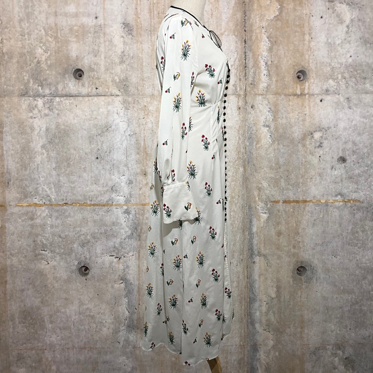 mame kurogouchi(マメクロゴウチ) 18SS SilkCotton I‐Line Dress MM18SS-DR048 1(Sサイズ程度) ホワイト