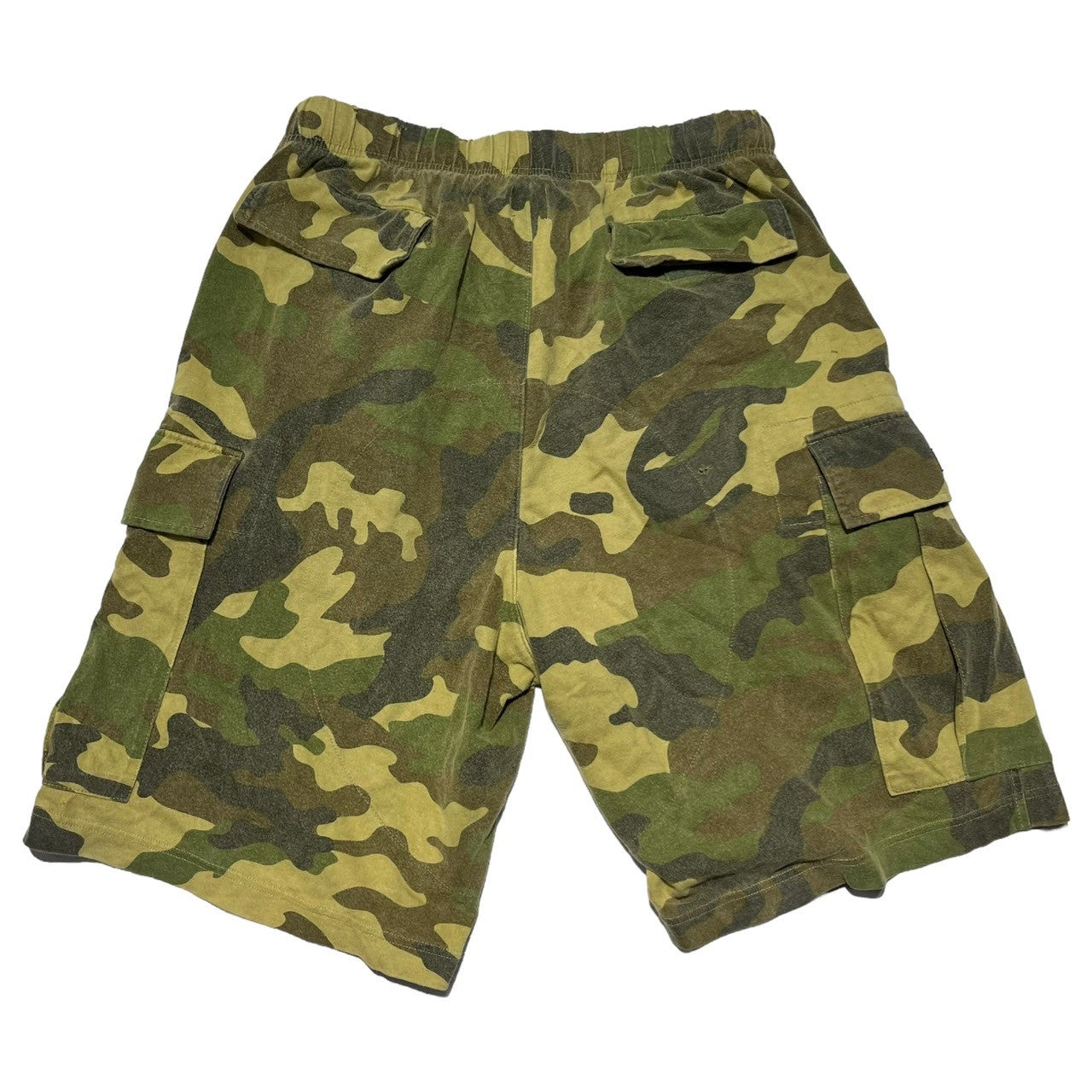A BATHING APE(アベイシングエイプ) 00's camo sweat cargo shorts カモフラ スウェット カーゴショーツ M カーキ