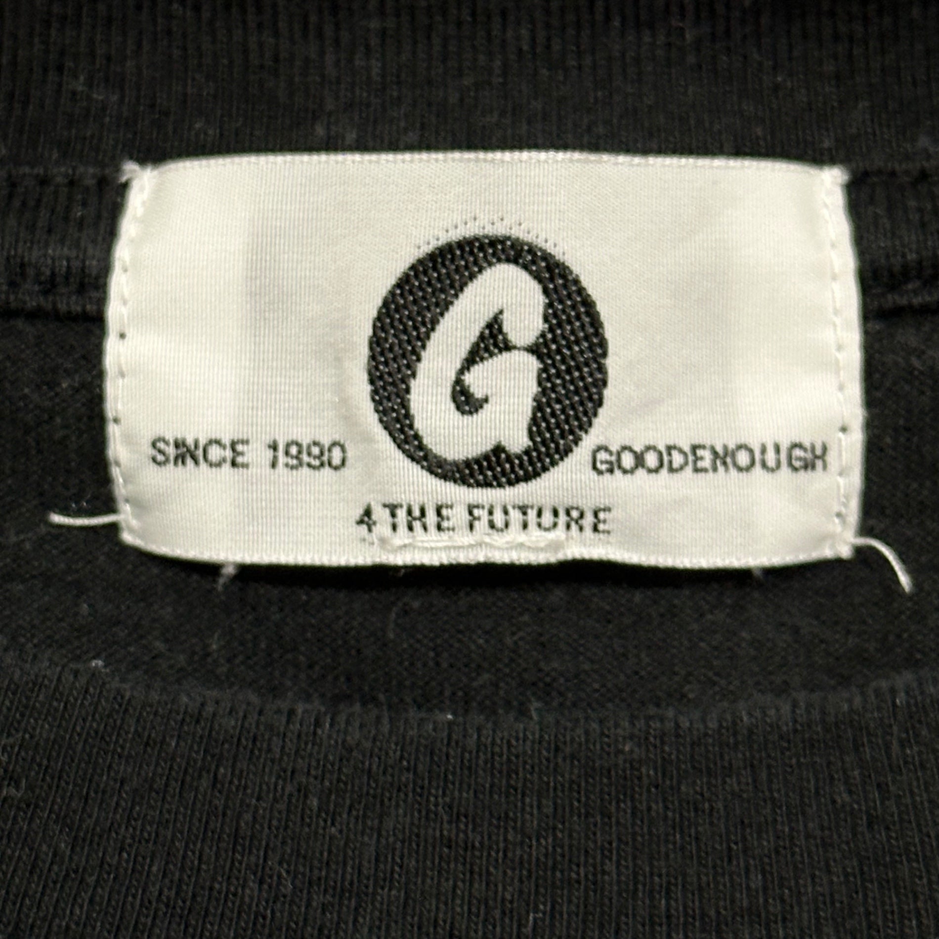 GOODENOUGH(グッドイナフ) 2015's Felt Logo S/S T-Shirt フェルト ロゴ 半袖 Tシャツ L ブラック×ホワイト