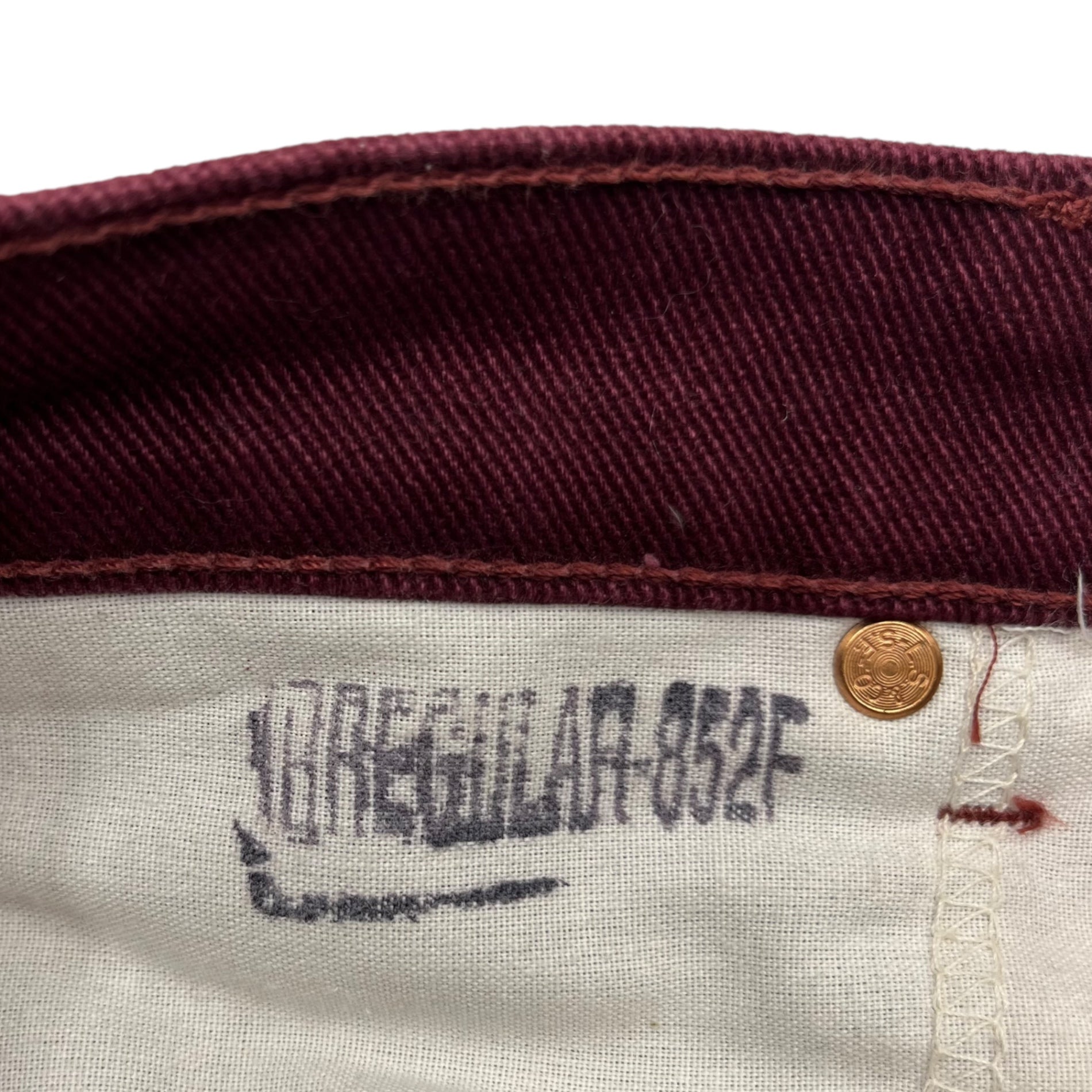 Levi's(リーバイス) 90's 550 先染め テーパード カラー デニム パンツ 15551-4390 10 REG.M ワインレッド