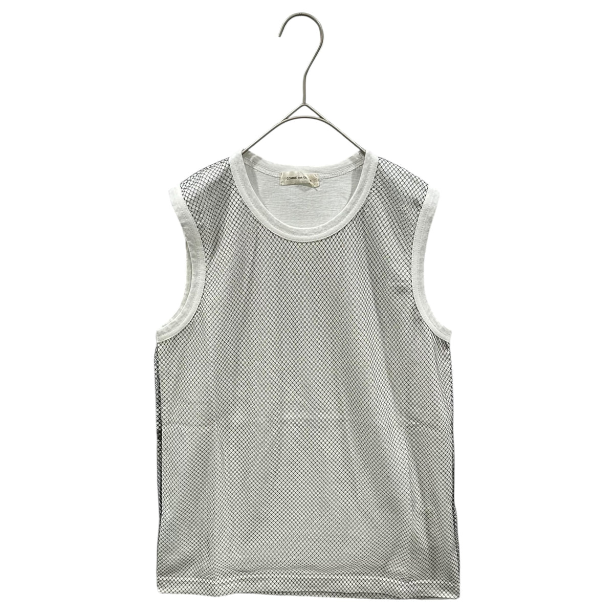 COMME des GARCONS(コムデギャルソン) 2004AW Mesh sleeveless t-shirt メッシュ ノースリーブ Tシャツ GN-T014 表記無(M程度) ホワイト×ブラック 00's AD2004