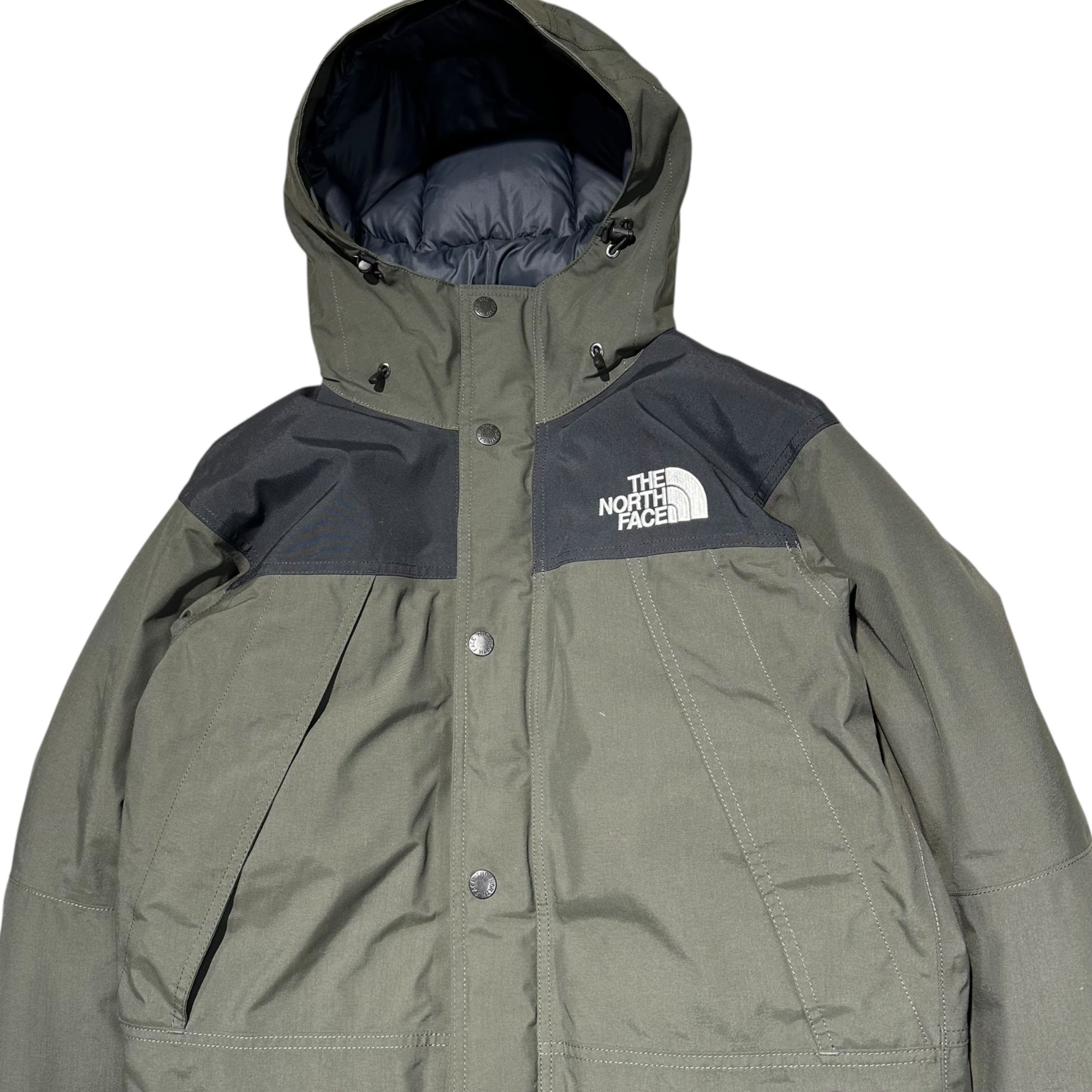 THE NORTH FACE(ノースフェイス) Mountain Down Jacket マウンテン ダウン ジャケット ND91737 S カーキ×ブラック アウトドア