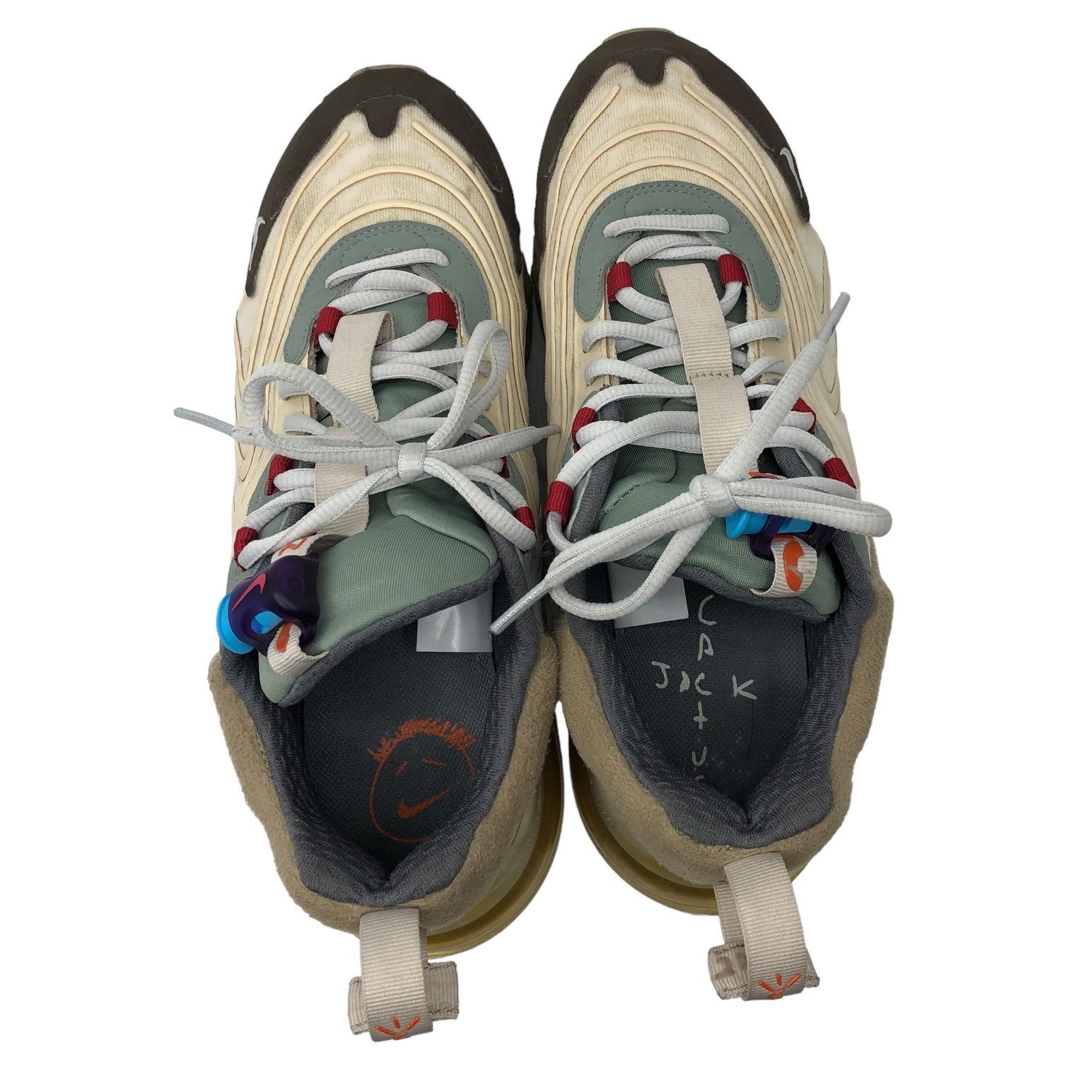 NIKE × TRAVIS SCOTT(ナイキ×トラヴィススコット) AIR MAX 270 REACT エアマックス 270 リアクト CT2864-200 28.0cm アイボリー×オレンジ 箱付