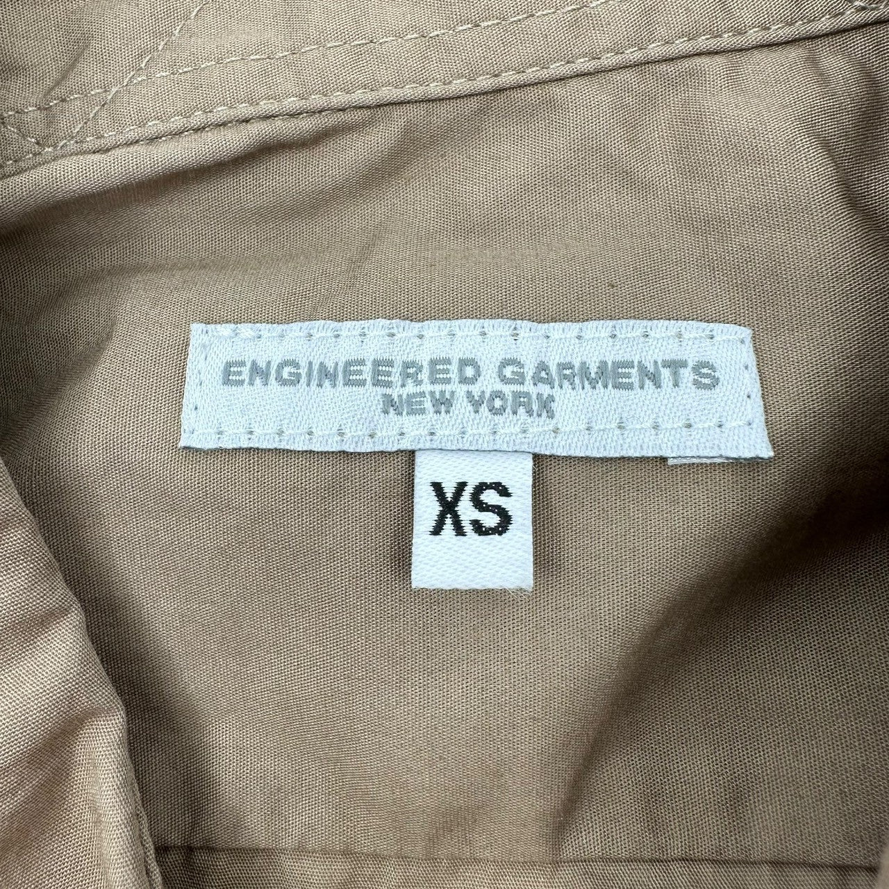 Engineered Garments(エンジニアードガーメンツ) 22SS S/S Bush Shirt – Pima Cotton Broadcloth 半袖 ブッシュ シャツ XS ベージュ 4ポケット サファリ