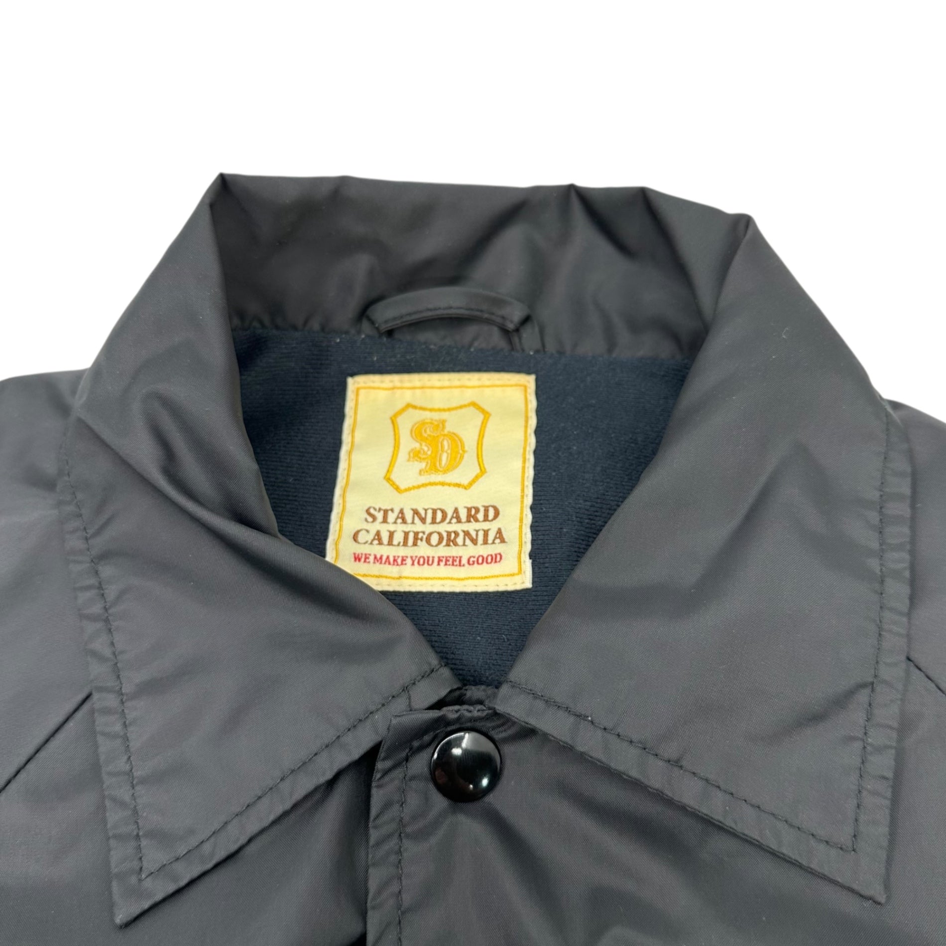 STANDARD CALIFORNIA(スタンダードカリフォルニア) Logo Patch Coach Jacket ロゴ ワッペン コーチ ジャケット S ブラック 完売品 ナイロン