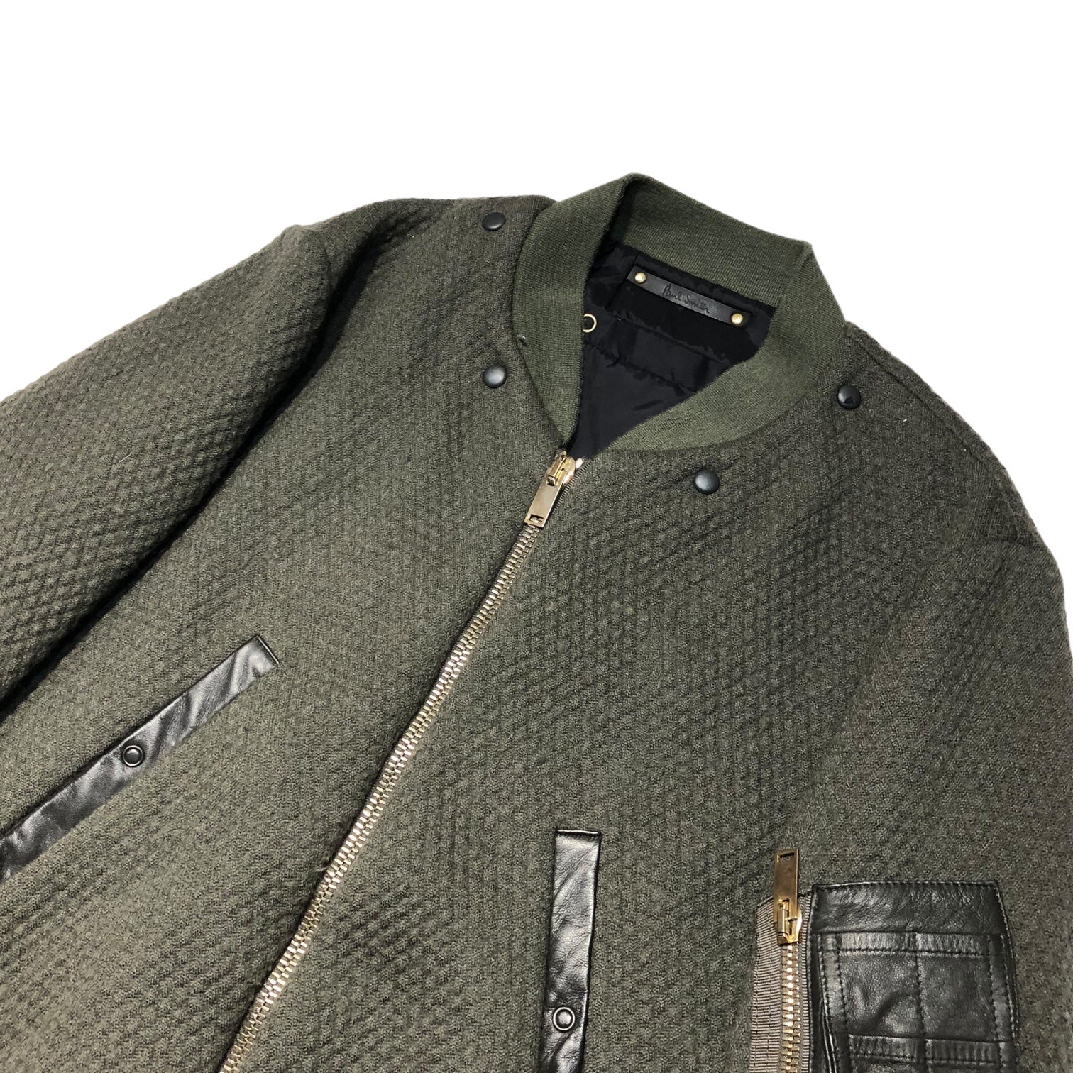 PAUL SMITH(ポールスミス) 15AW MA-1 with liner フライト ジャケット ブルゾン ライナー付 715M L カーキ 参考定価66,000円(税込)