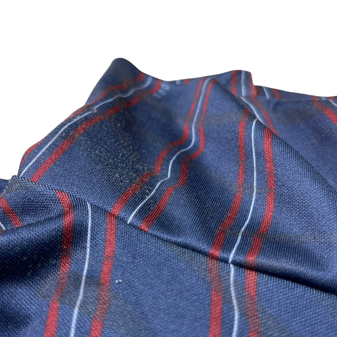 Rokh(ロク) "rokh0000-0000"ストライプジャージーハイネックカットソー 36(Sサイズ程度) ネイビー×レッド