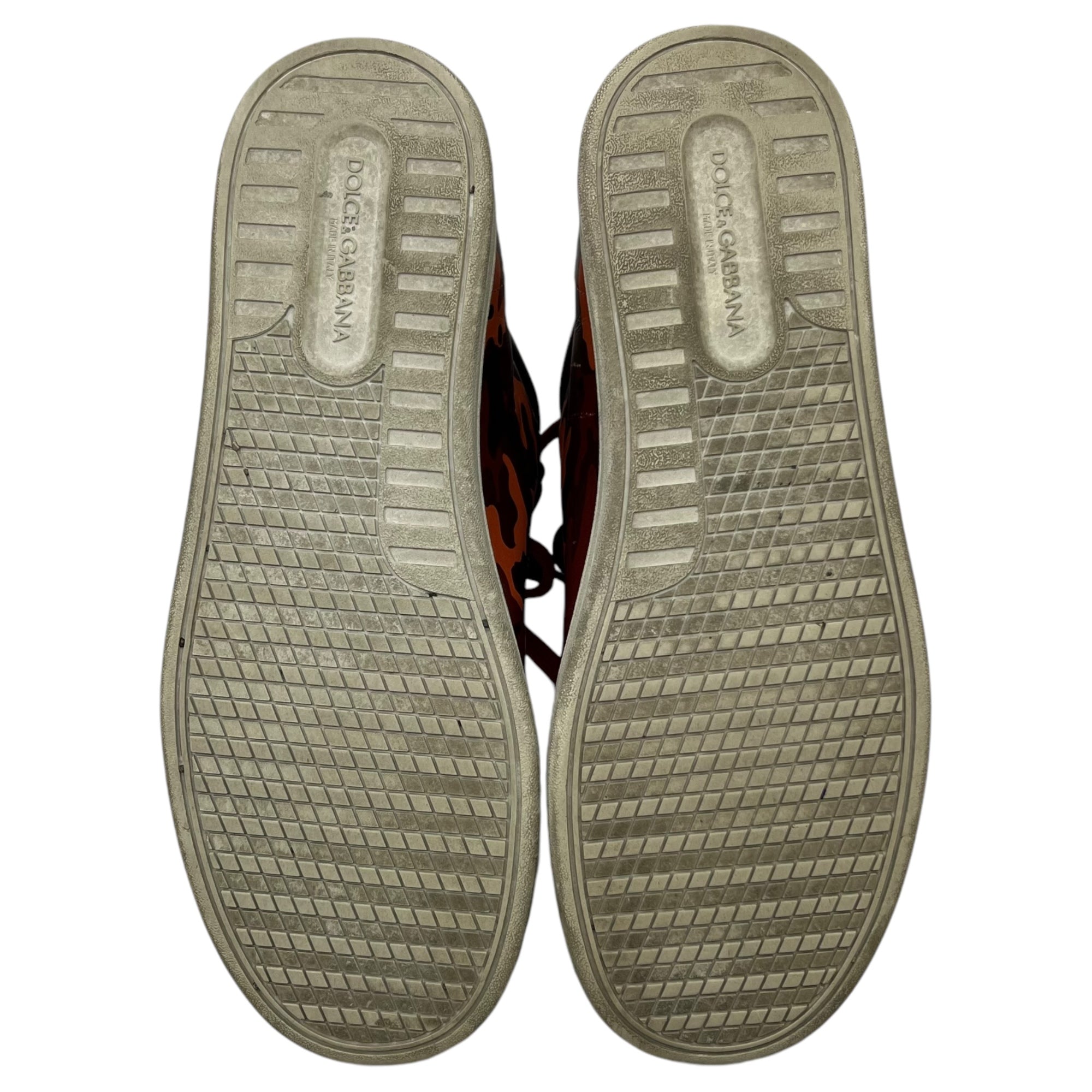 DOLCE&GABBANA(ドルチェ&ガッバーナドルガバ) Double lace camouflage high-cut sneakers ダブル シューレース カモフラ ハイカット スニーカー CS1247 8(26.5xm~27cm程度) レッド