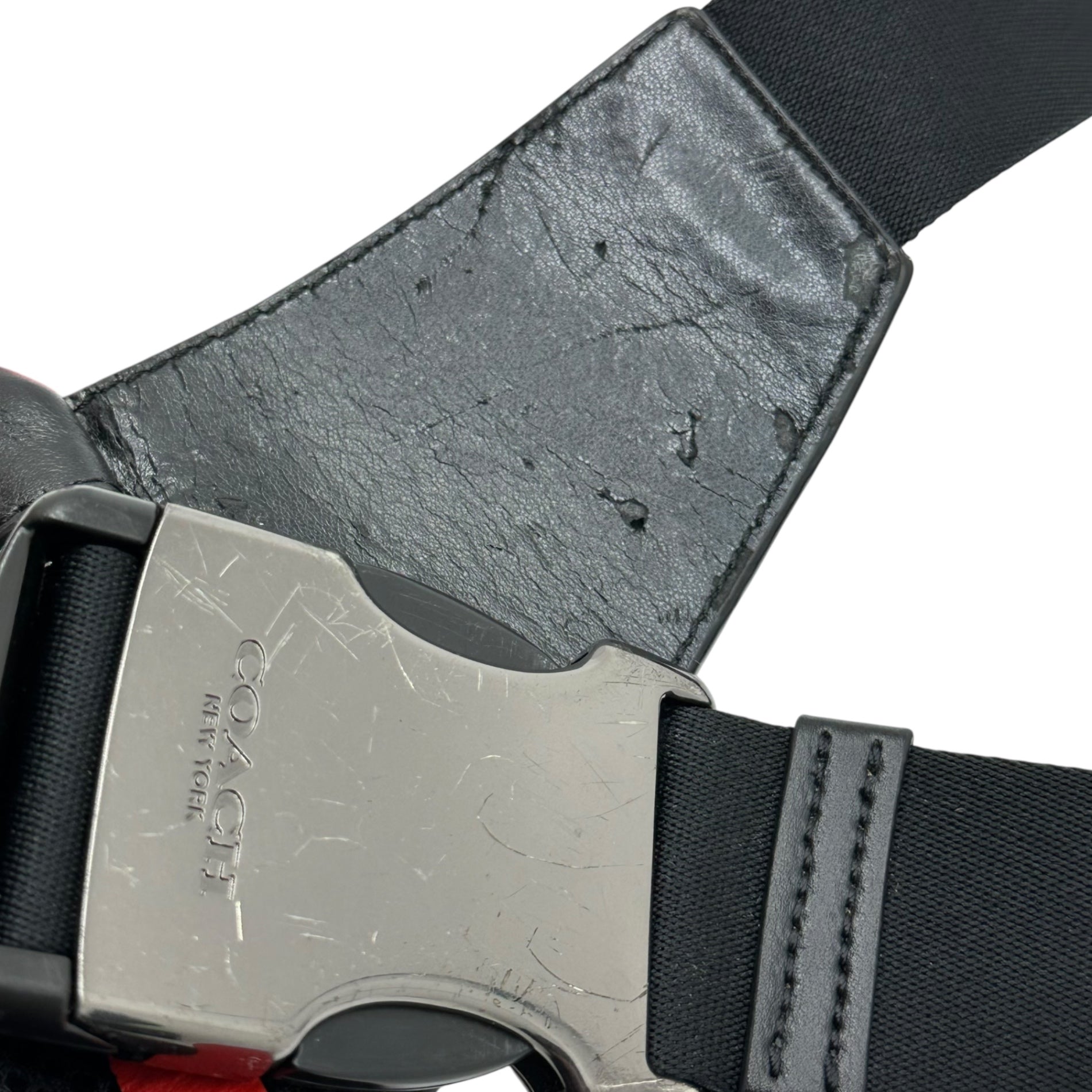 COACH(コーチ) Logo Patch Signature Body Bag ロゴ ワッペン シグネチャー ボディバッグ F72931 ベージュ×ブラック ウエスト ポーチ ショルダー バッグ 斜め掛け