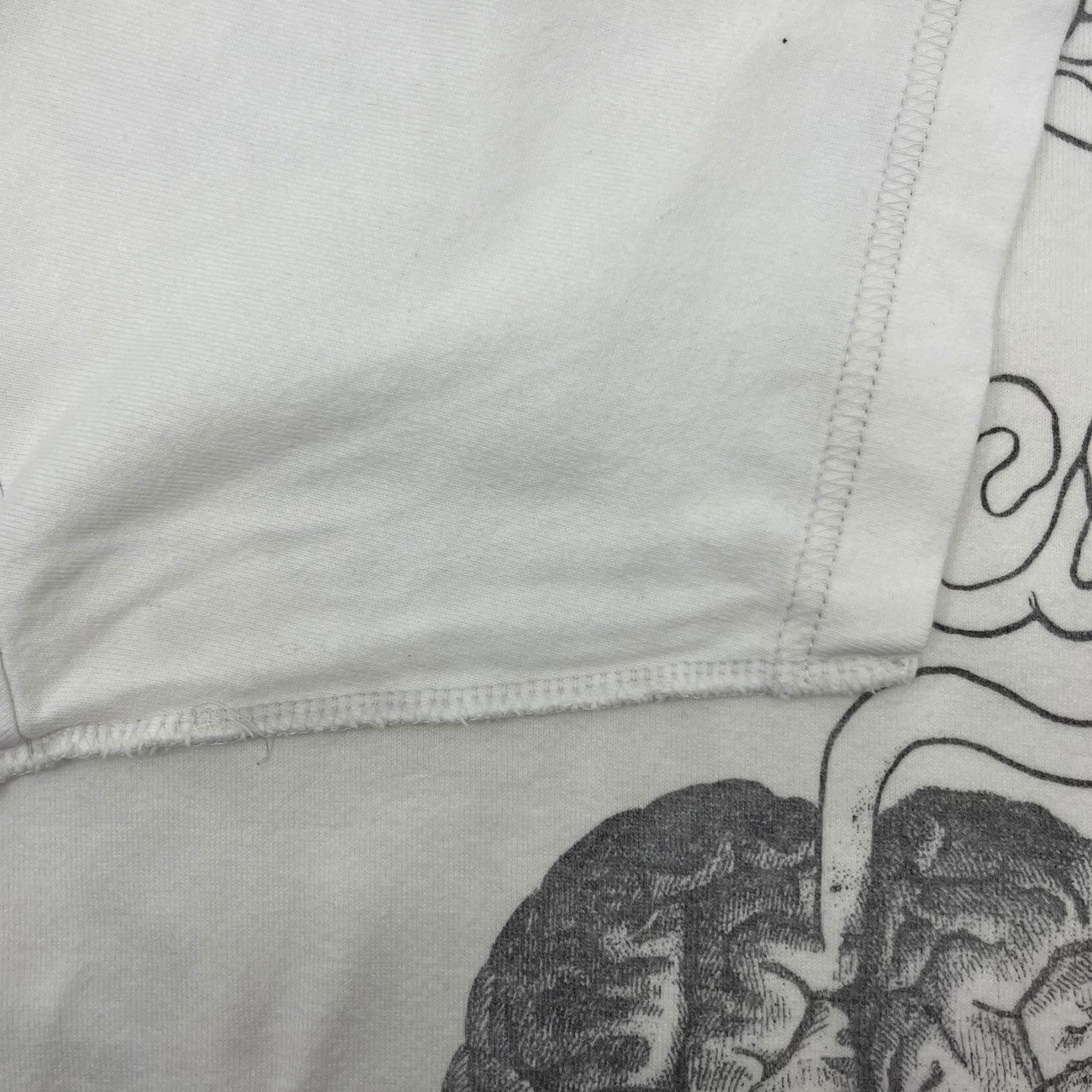 UNDERCOVERISM×COMME des GARCONS(アンダーカバーイズム×コムデギャルソン) Collaboration brain print T-shirt コラボ 脳みそ プリント Tシャツ アーカイヴ 2(M) ホワイト×ブラック