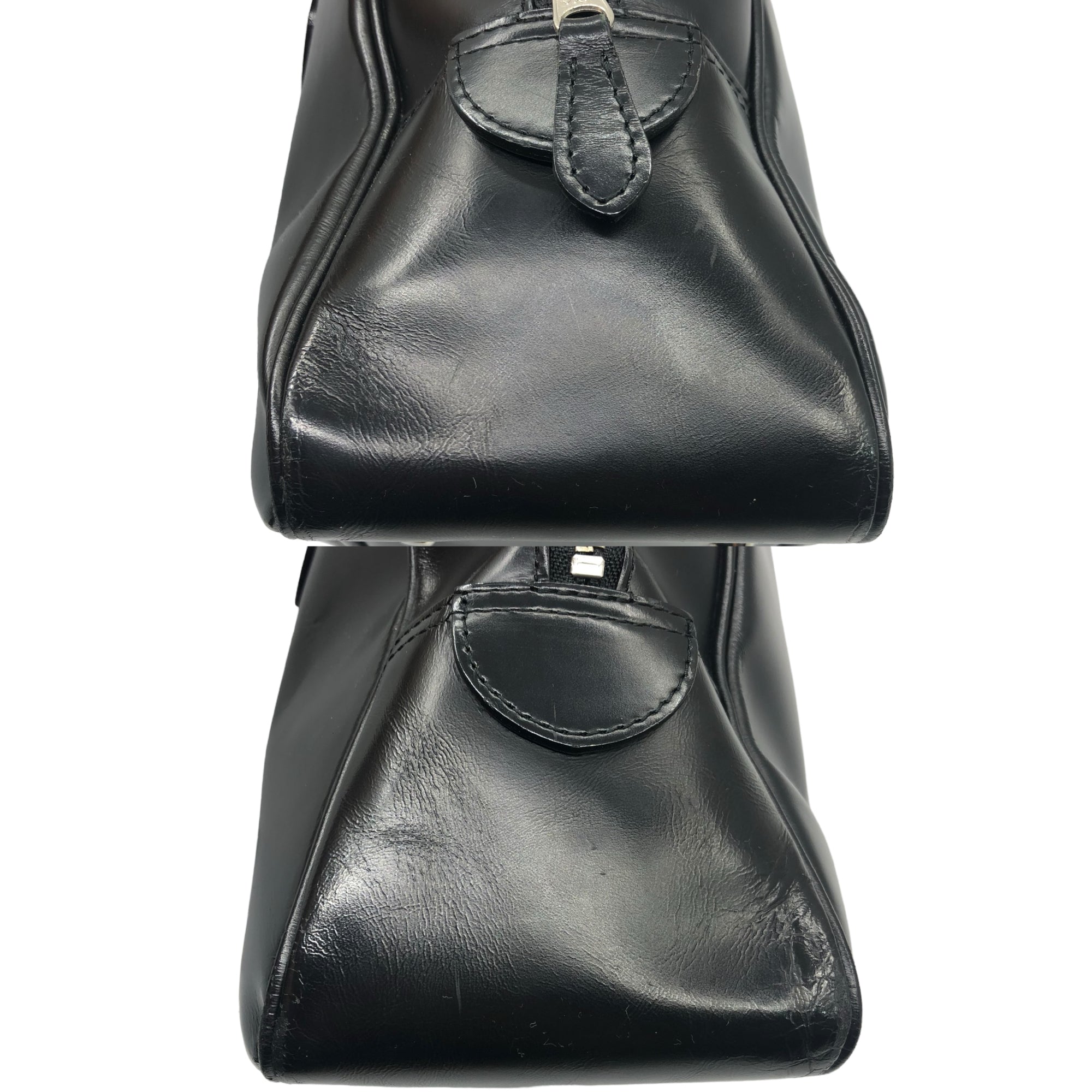 COMME des GARCONS(コムデギャルソン) Aoyama limited leather trapezoid bag 青山限定 レザー台形バッグ 牛革 ブラック