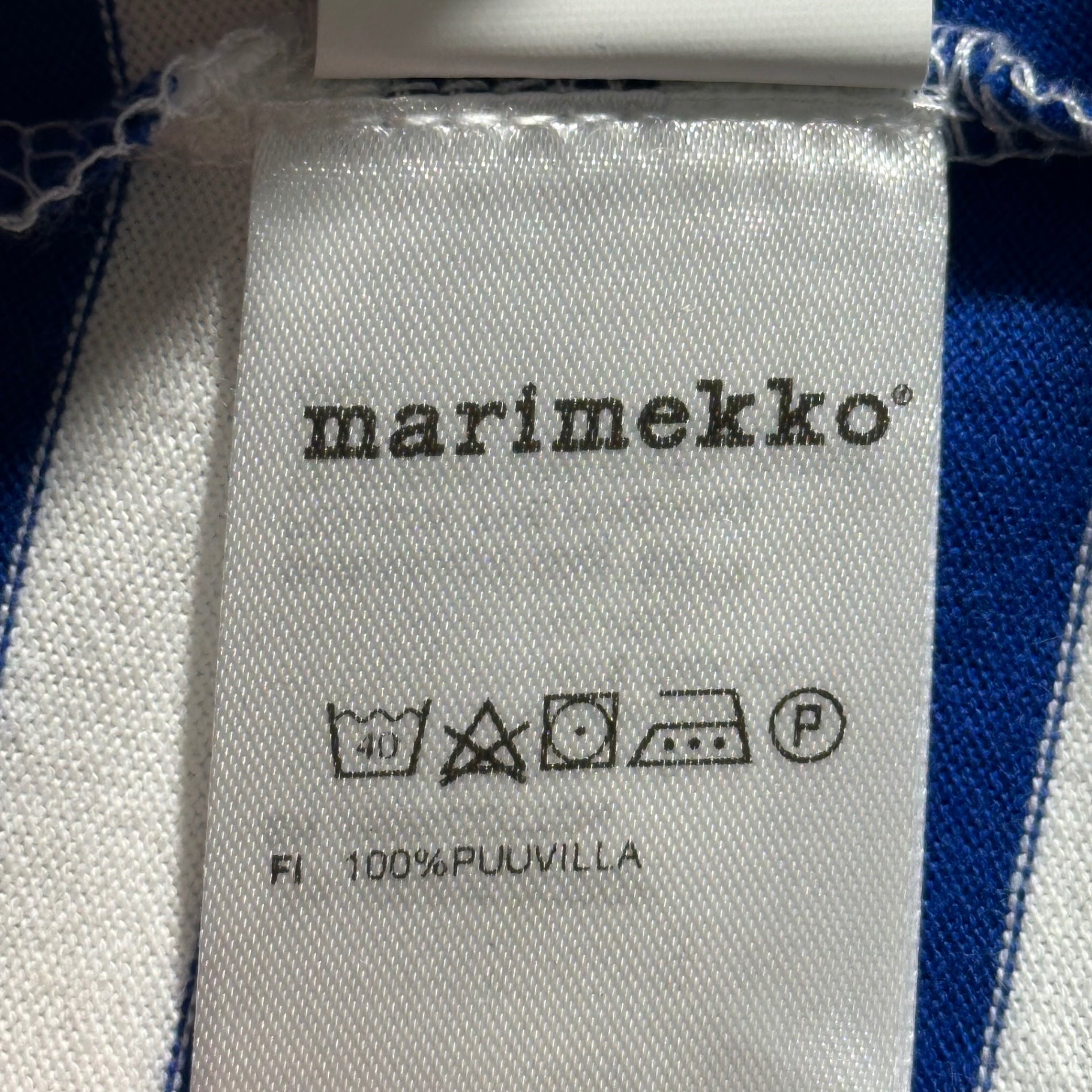 marimekko(マリメッコ) TASARAITA Border Dress タサライタ ボーダー ドレス ワンピース TASARAITA AW-14-995 S ホワイト×ブルー
