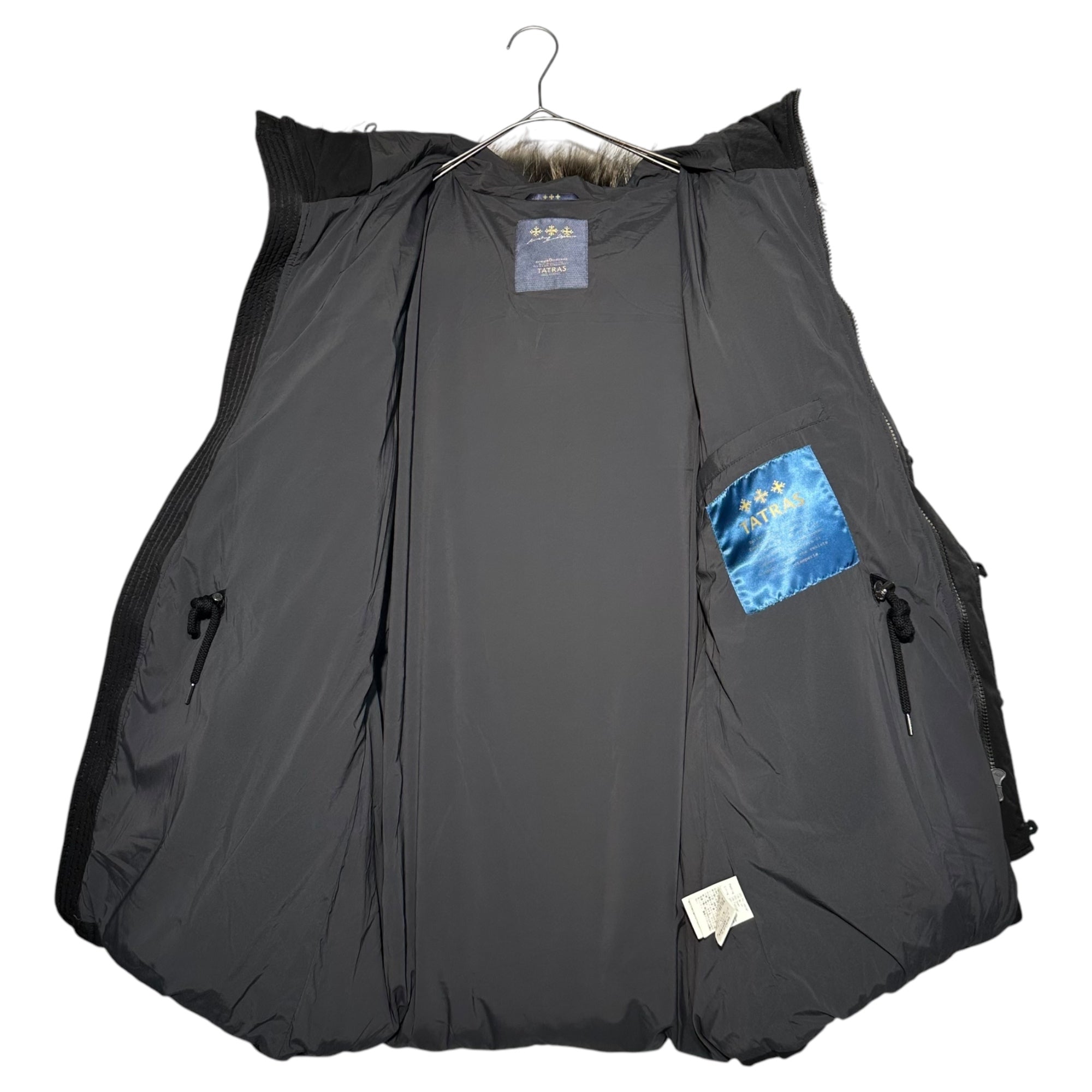 TATRAS(タトラス) ANTICO N-3B TYPE Down Jacket アンティコ ダウン ジャケット ファー MTA14A4193 03(M~L程度) ブラック