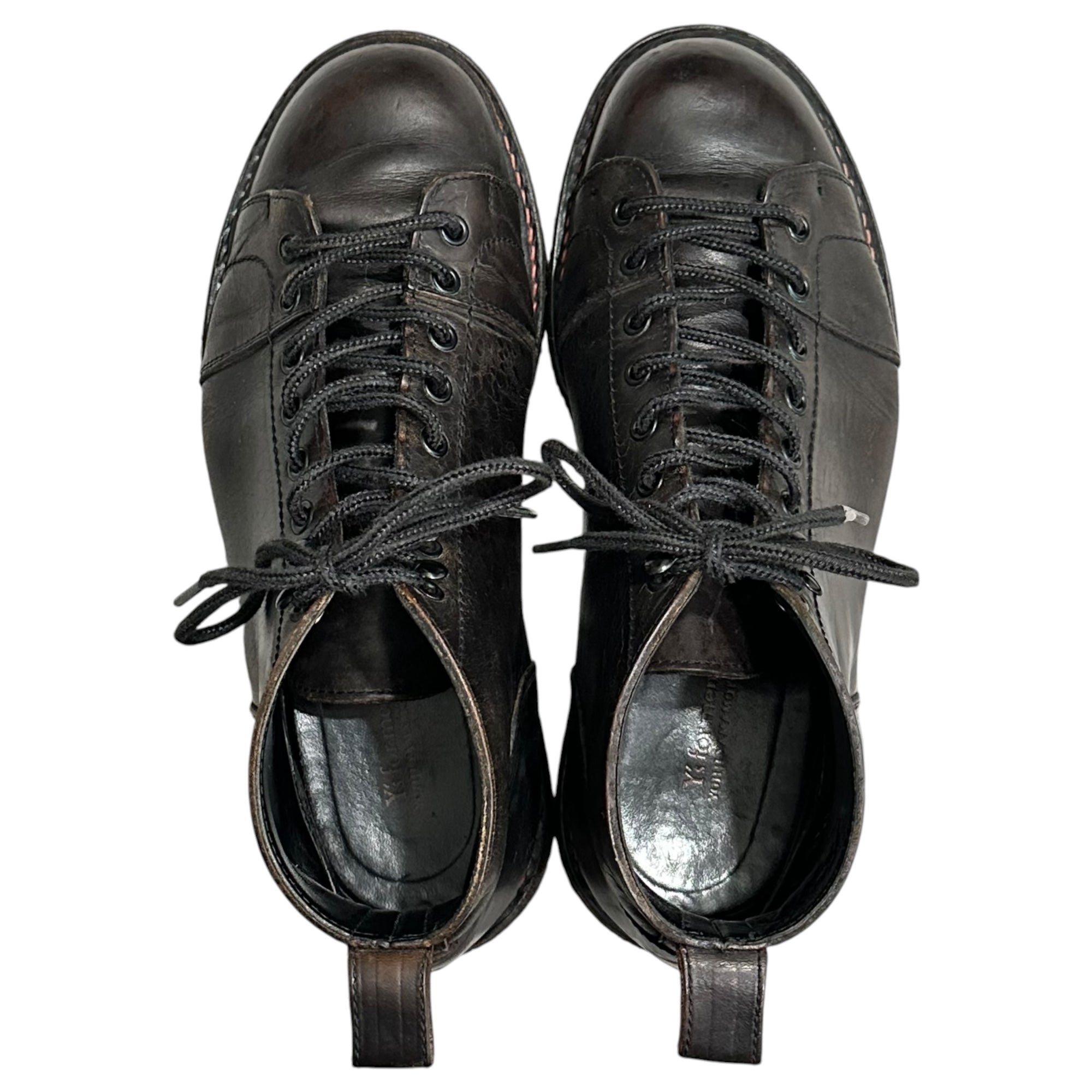 Y's for men(ワイズフォーメン) 2002AW Crepe-Sole Leather Monkey Boots クレープソール レザー モンキー ブーツ MM-E54-753-174-1 4(約26.5~27.0cm) ブラック 00's 革靴