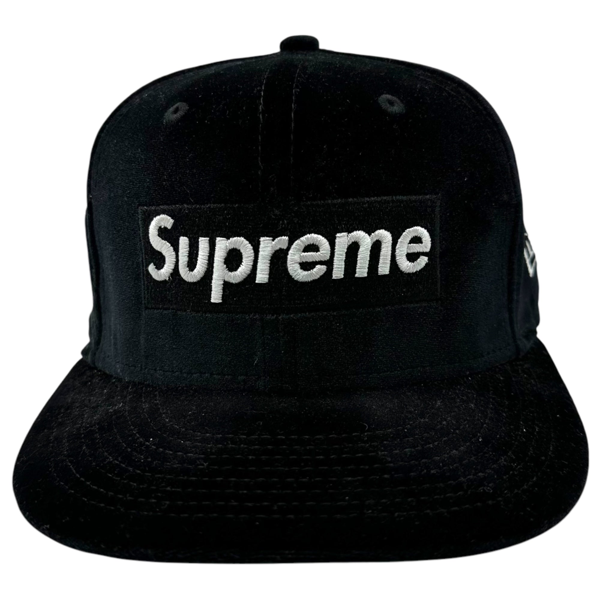 SUPREME×NEW ERA(シュプリーム×ニューエラ) 22AW Velour Box Logo New Era ベロア ボックス ロゴ キャップ 7 1/2(59.6cm) ブラック 帽子