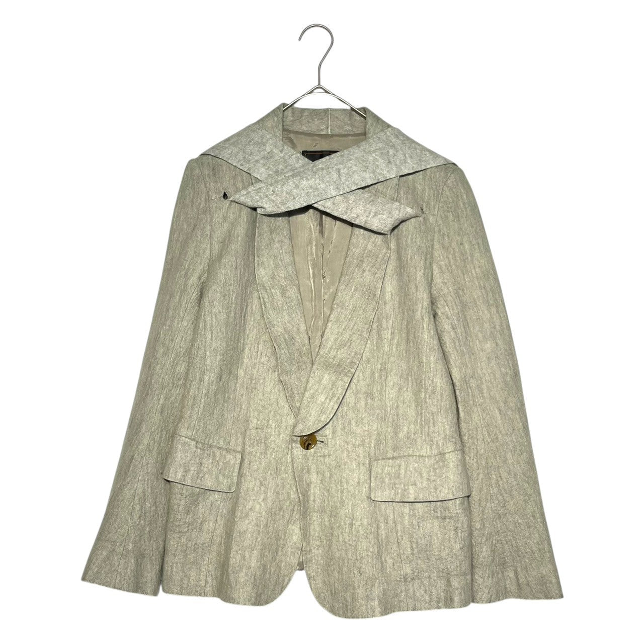 UNDERCOVER(アンダーカバー) 05AW ARTS&CRAFTS期 archive felt stole jacket アーカイブ フェルト ストール ジャケット 5A13-J13 3 グレー