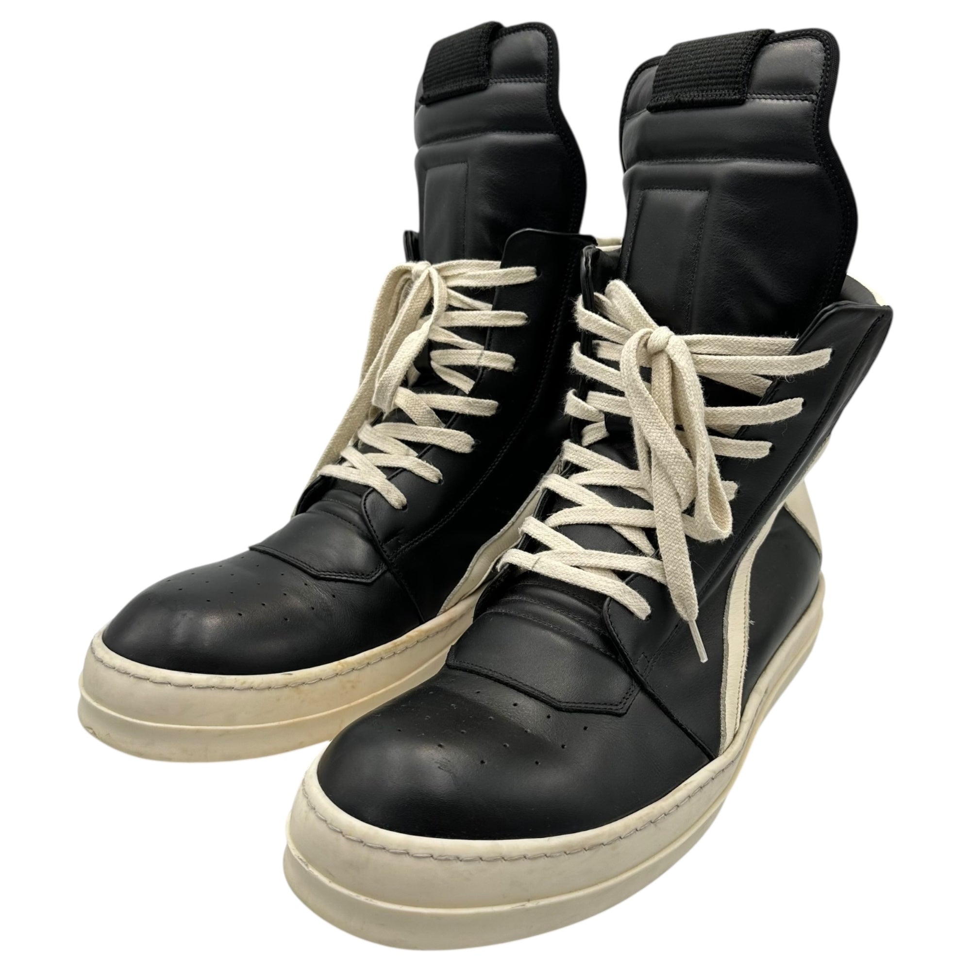Rick Owens(リックオウエンス) 22SS GEOBASKET ジオバスケット RU01B1894 LRO 9111 43 ブラック×ホワイト ハイカット スニーカー