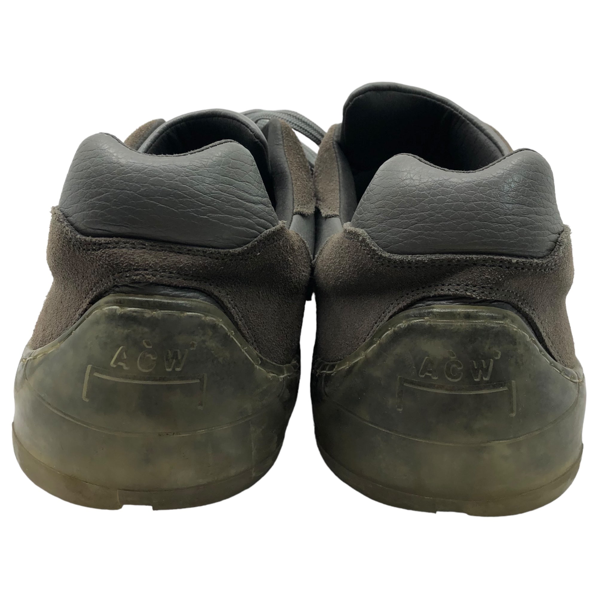 A-COLD-WALL(アコールドウォール) Strand 180 スウェード レザー クリアソール 厚底 パネル ローカット スニーカー テック 44(28cm程度) グレー