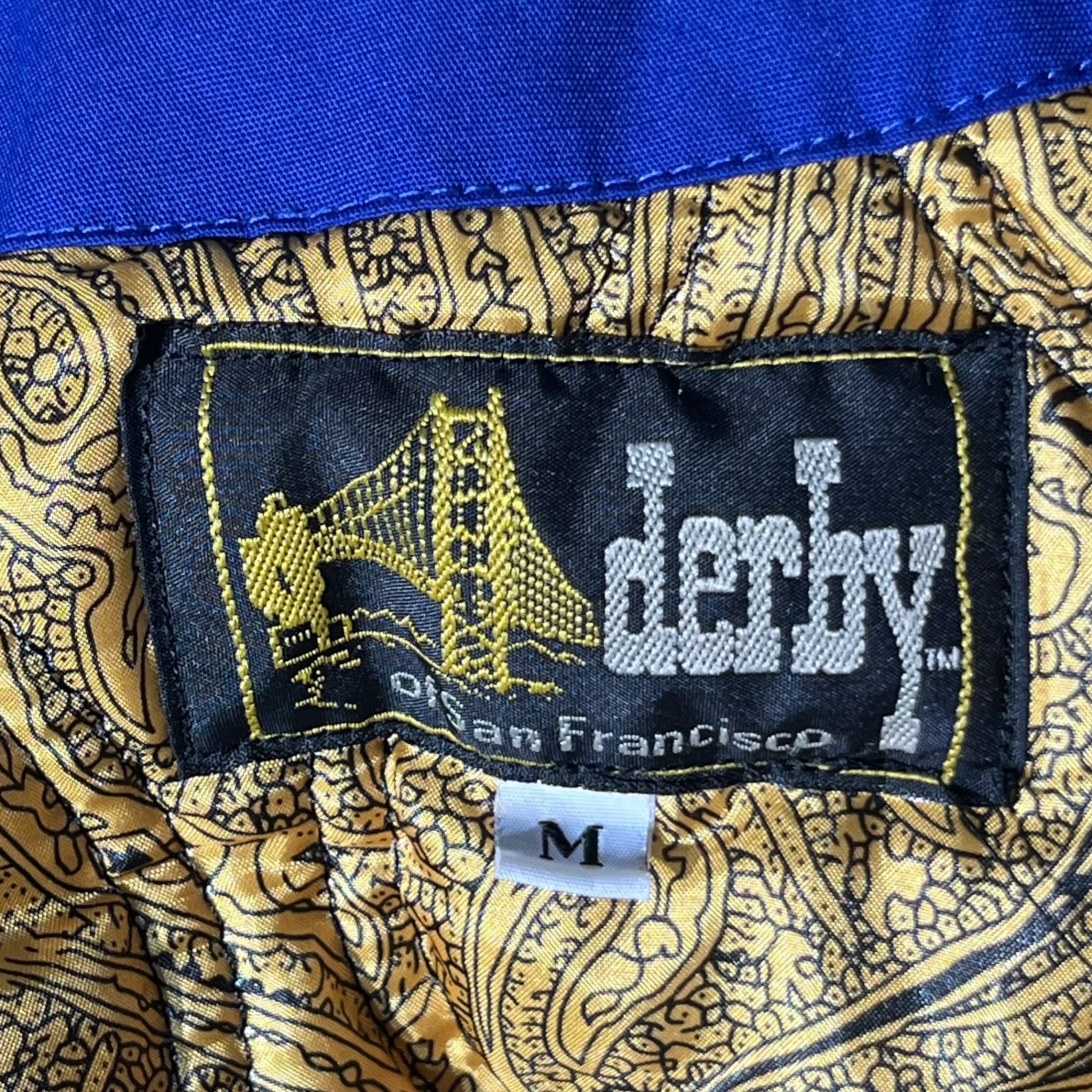 derby of san francisco(ダービー オブ サンフランシスコ) Classic Derby Jacket Style300 クラシック ダービー ジャケット スタイル300 M ブルー×ゴールド