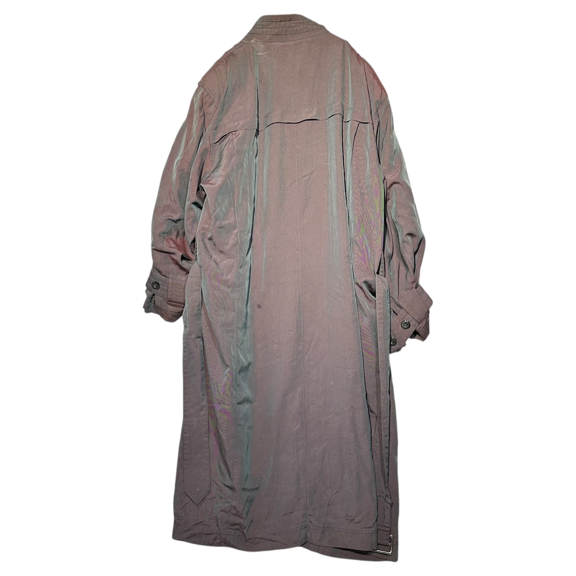 DOMON EX(ドモン イーエックス) 90's Long Trench Coat in Iridescent Colors 玉虫カラー ロング トレンチ コート パープル系
