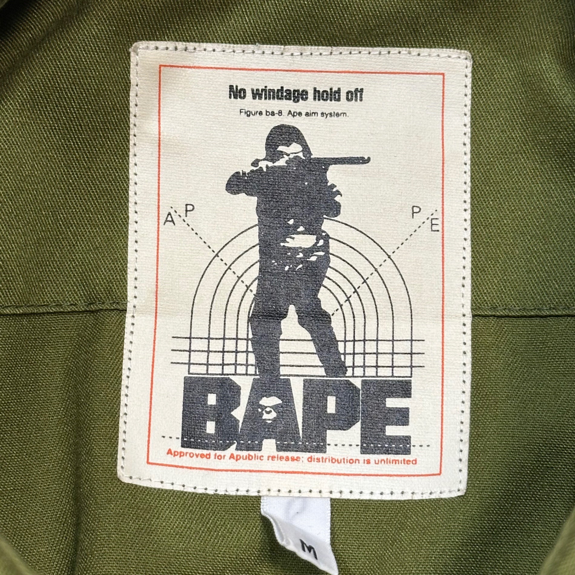 A BATHING APE(アベイシングエイプ) 00's FELLOWSHIP BAPE CAMP BOY SCOUT SHIRT ワッペン 半袖 ボーイ スカウト シャツ M オリーブ
