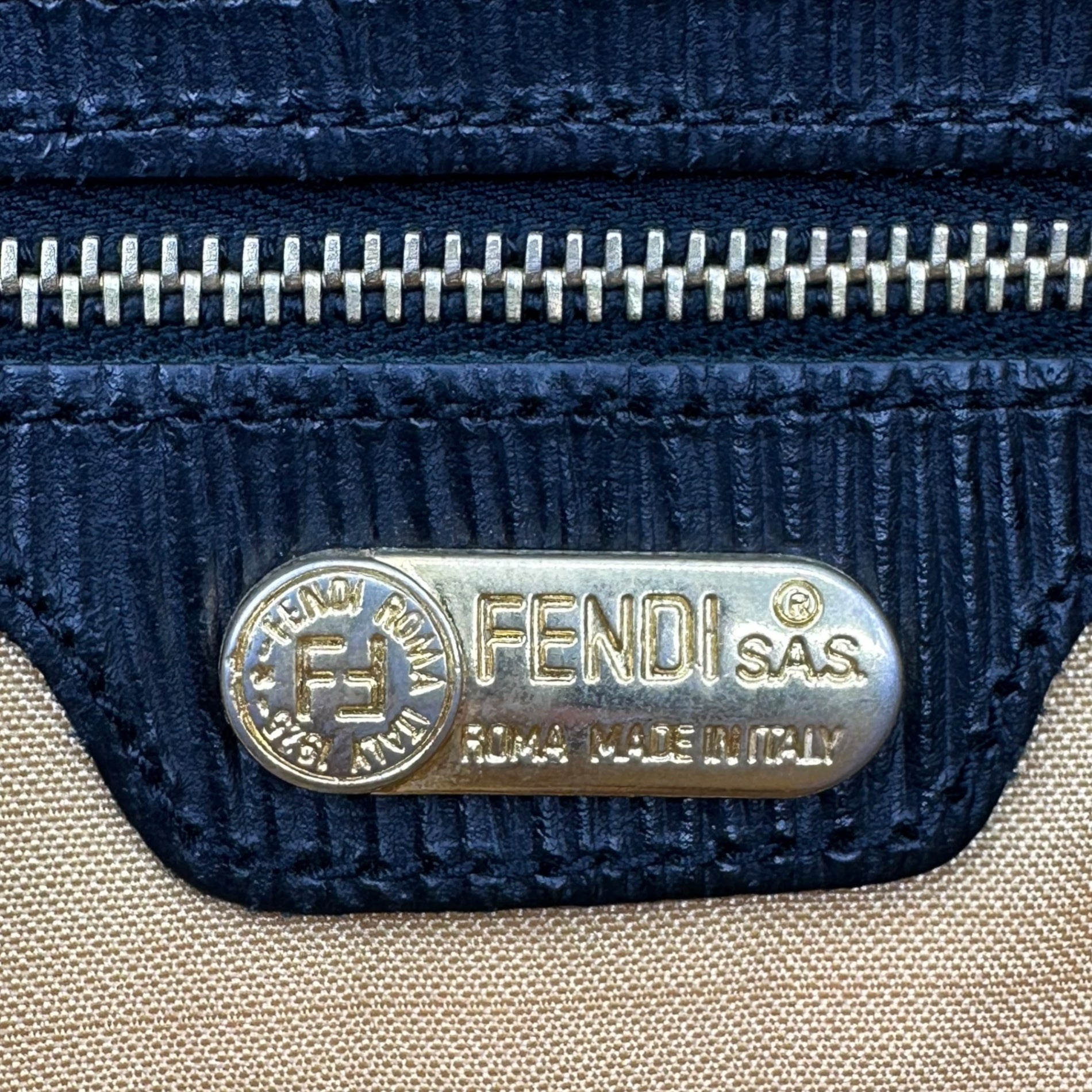 FENDI(フェンディ) Vintage zucca pattern nylon pouch ヴィンテージ ズッカ柄 ナイロン ポーチ ブラウン セカンド バッグ 総柄 OLD オールド