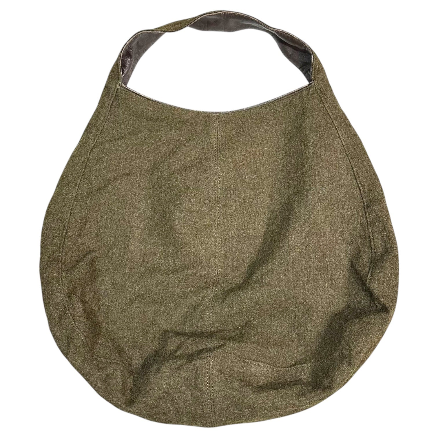 Y's(ワイズ) Wool leather Egg Bag ウール レザー エッグ バッグ オリーブ ハンド トート