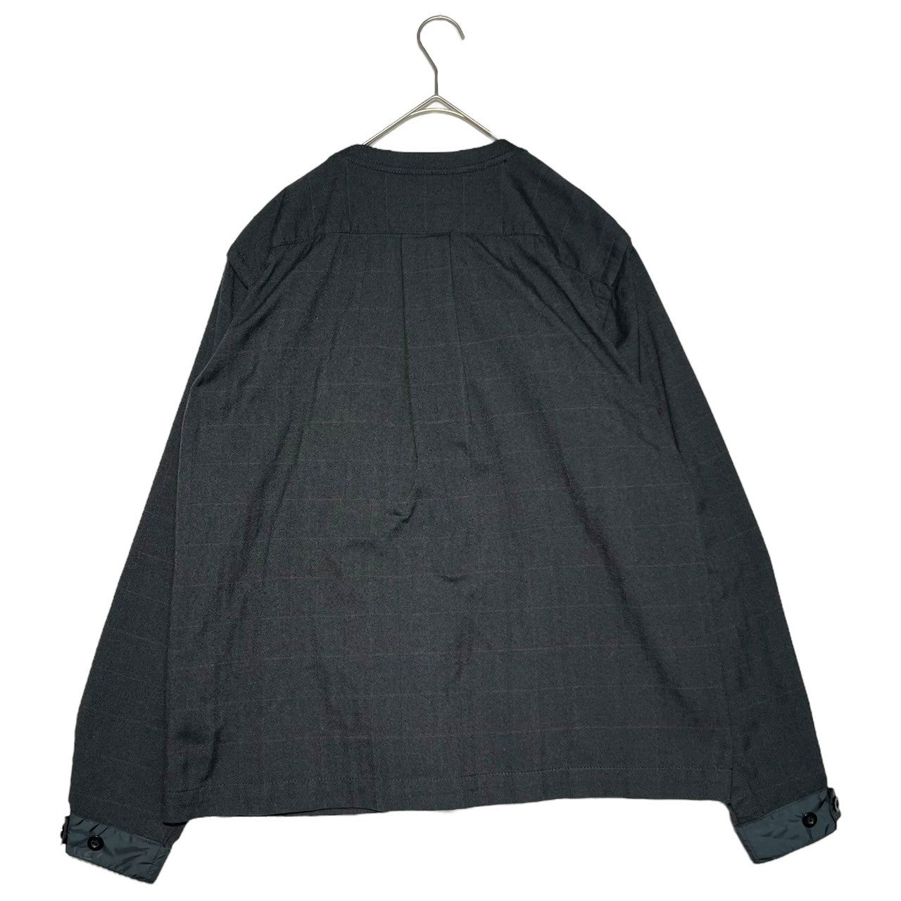 sacai(サカイ) PULL OVER SHIRTS ヘリンボーン チェック ナイロン プルオーバー シャツ 15-00870M 2 グレー ジャケット