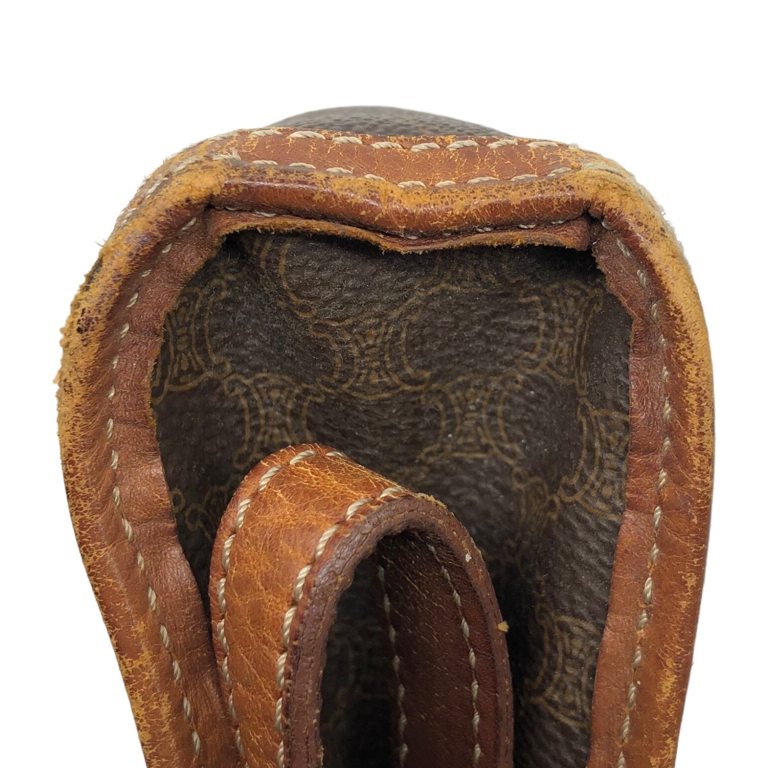 CELINE(セリーヌ) old macadam second bag オールド マカダム セカンド バッグ ブラウン OLD ヴィンテージ セカンド ポーチ