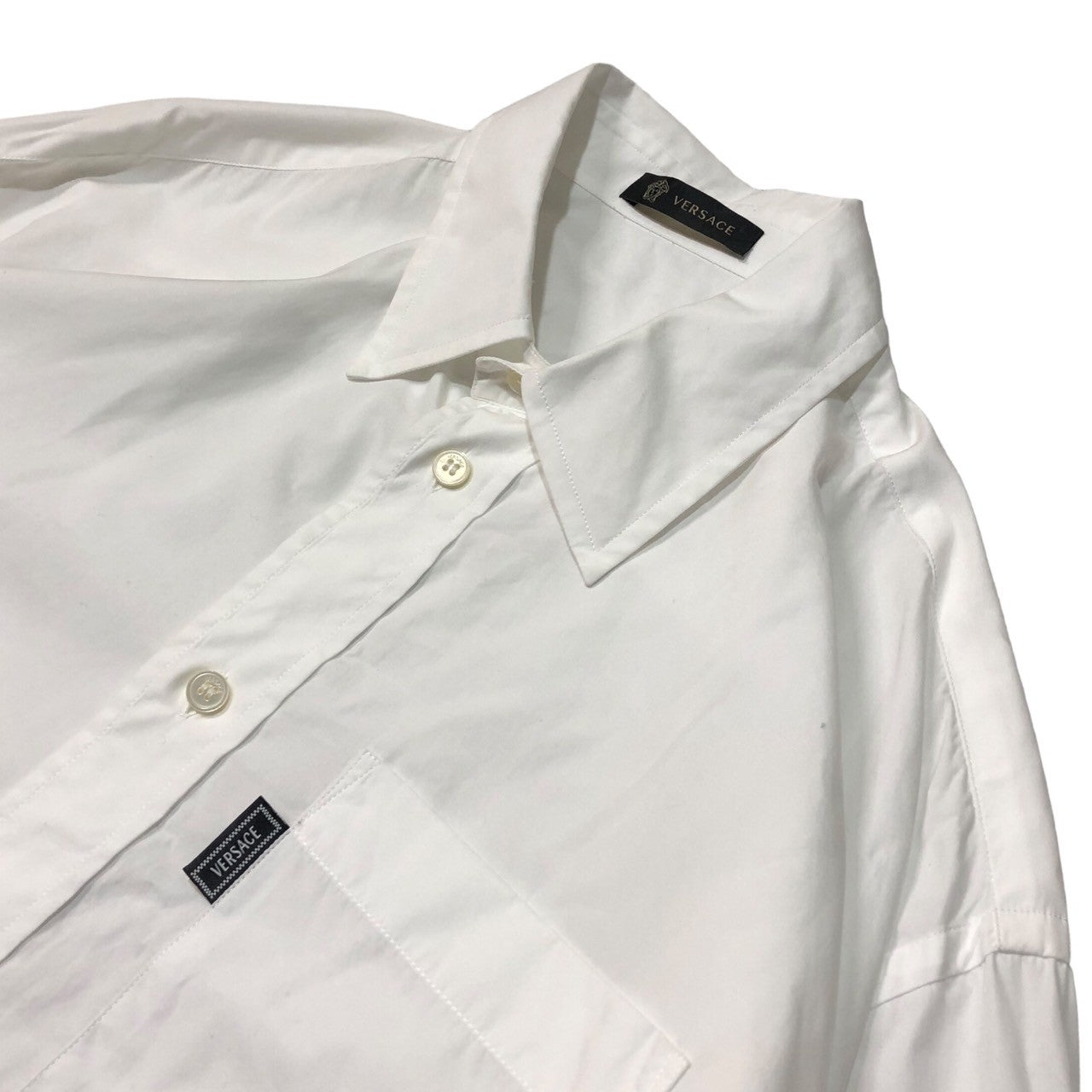 VERSACE(ヴェルサーチ) 19SS DRESS SHIRT 長袖 ドレス シャツ 045C53BAE66081 SIZE 39(M程度) ホワイト