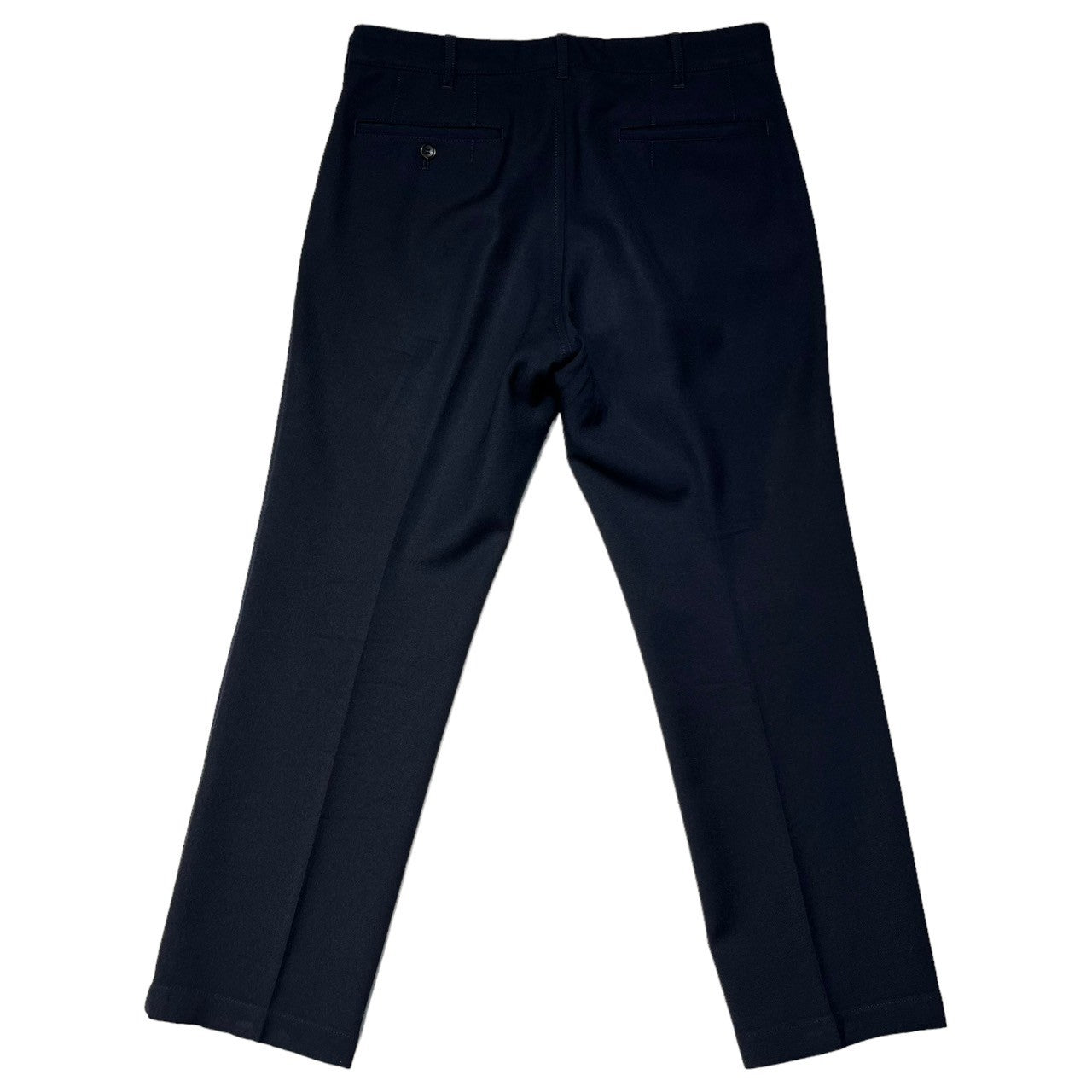 COMME des GARCONS HOMME(コムデギャルソンオム) 12AW cropped wool slacks クロップド ウール スラックス HJ-P031 M ネイビー AD2012 パンツ 裏地 ストレート