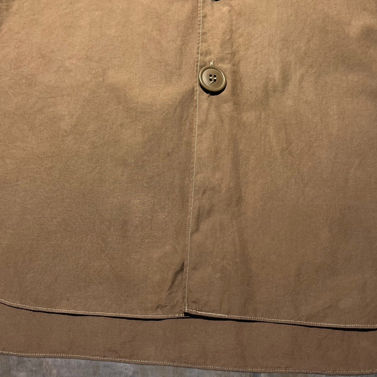 COMME des GARCONS HOMME PLUS(コムデギャルソンオムプリュス) 08SS後染めビッグボタンL/Sシャツ AD2007 M ブラウン