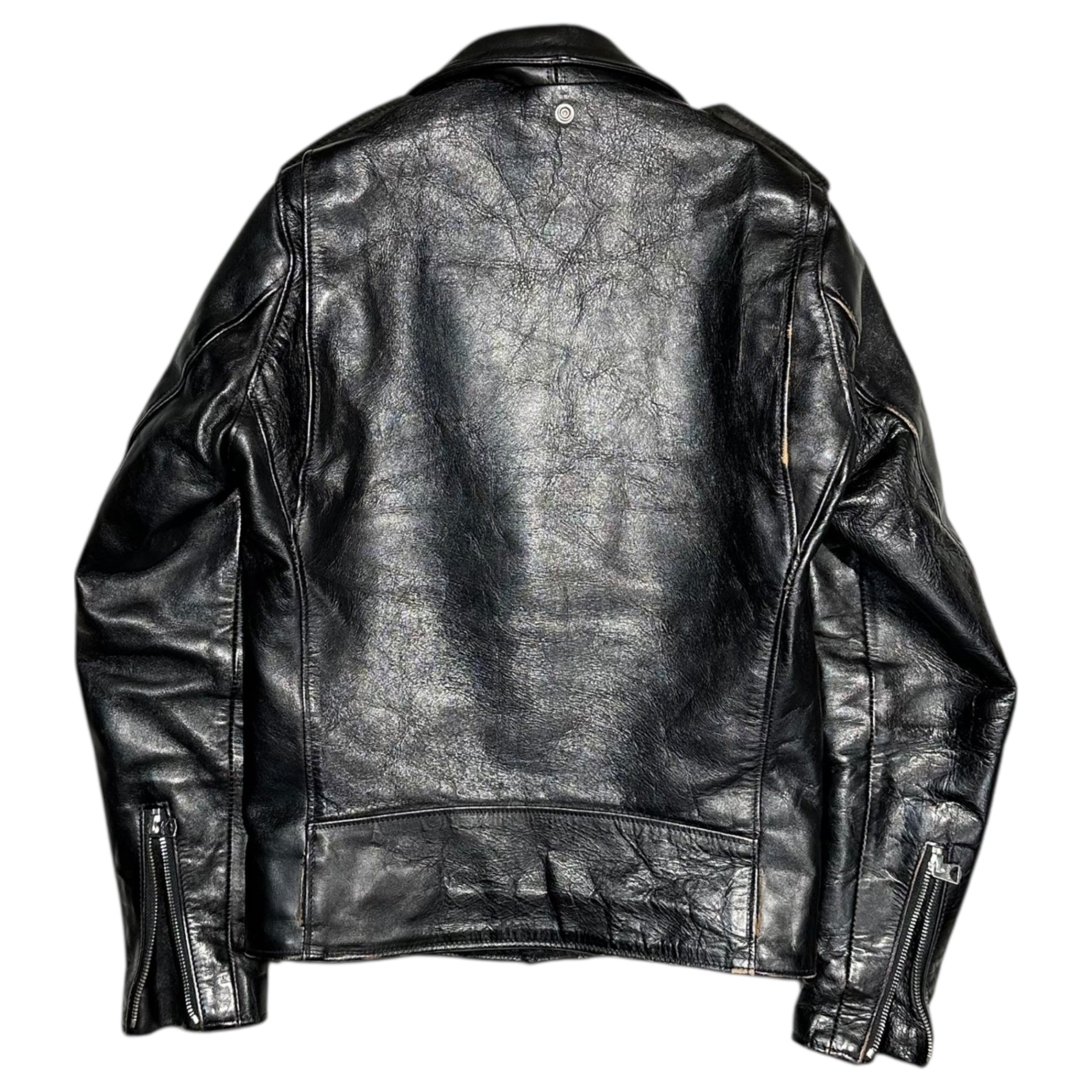 SCHOTT(ショット) Onestar 613SJH - SPECIAL HORSESHIDE ワンスター スペシャル ホースハイド 7544 34 ブラック 馬革 ダブル ライダース レザー ジャケット