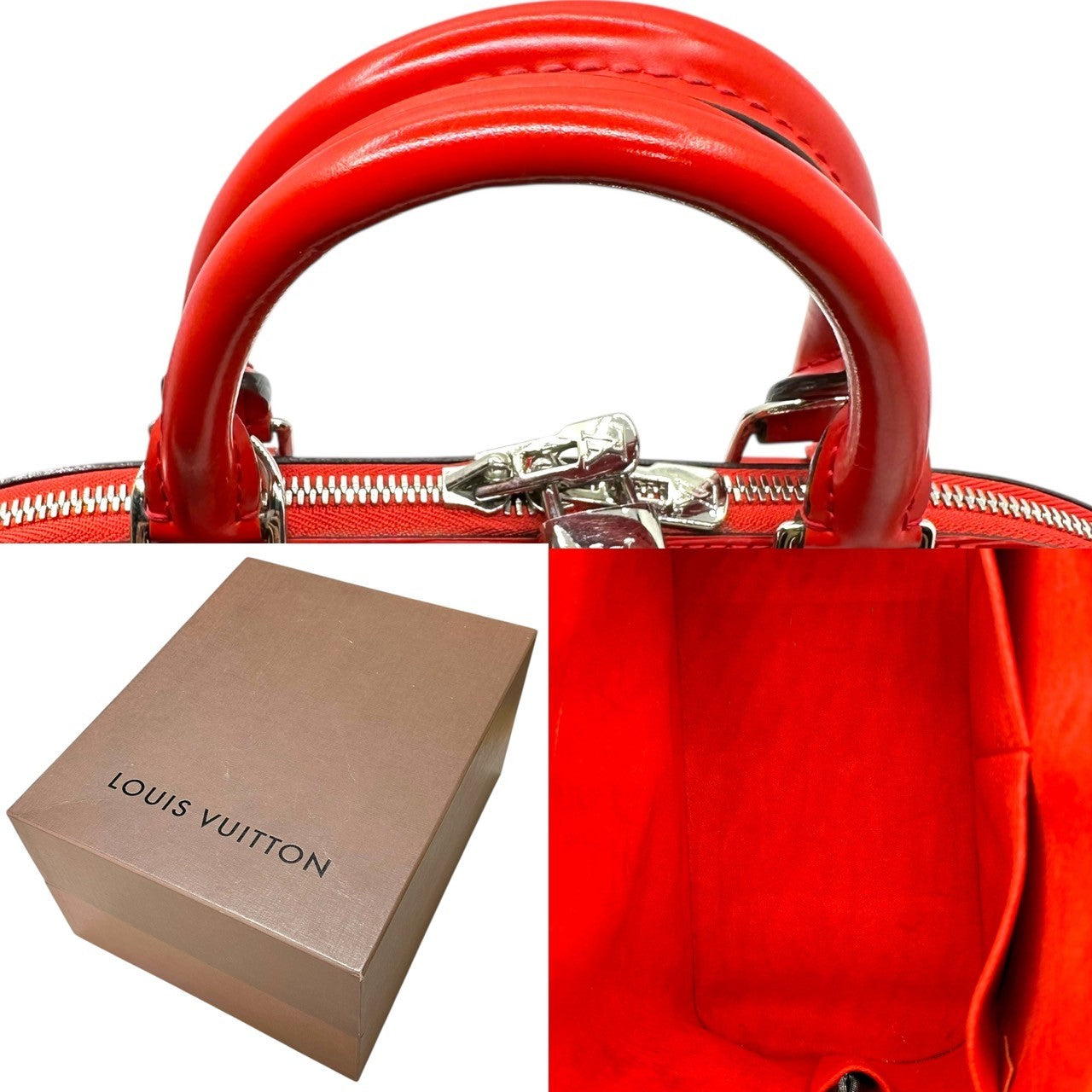 LOUIS VUITTON(ルイヴィトン) Alma Epi アルマ エピ ハンド バッグ M52147 レッド レザー 箱付 SN3154