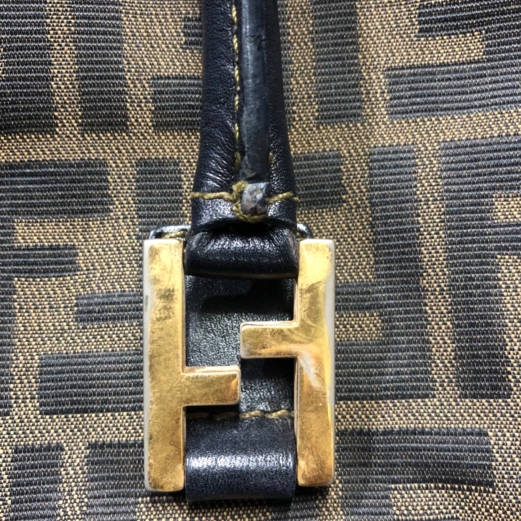 FENDI(フェンディ) vintage zucca jacquard handbag ヴィンテージ ズッカ 柄 ハンド バッグ ブラウン OLD