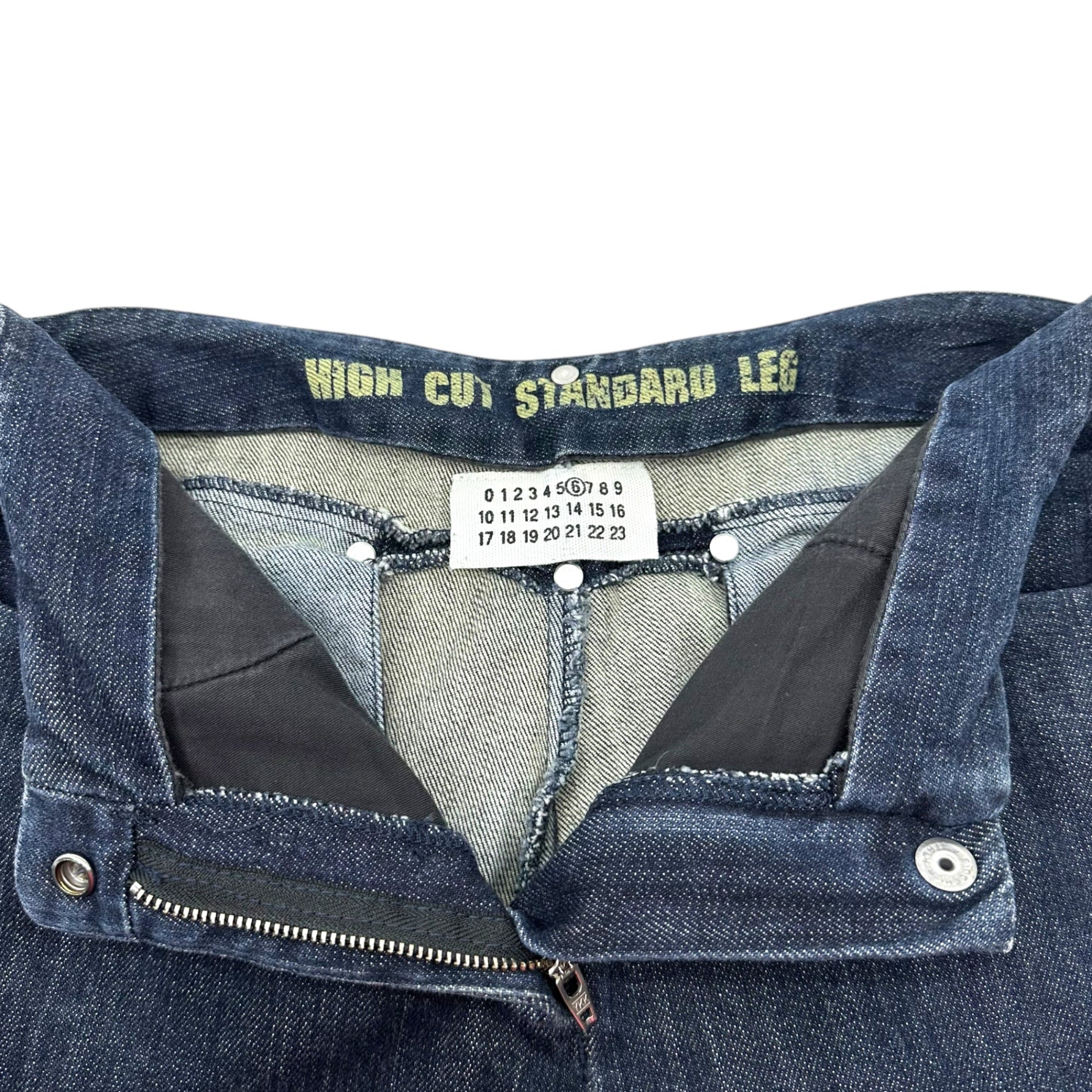 Martin Margiela(マルタンマルジェラ) 03AW HIGH CUT STANDARD LEG DENIM/ハイカット スタンダードレッグデニム/スタッズ 732P13992102 40(Lサイズ程度) インディゴ 初期 本人期 Martin Margiela 6