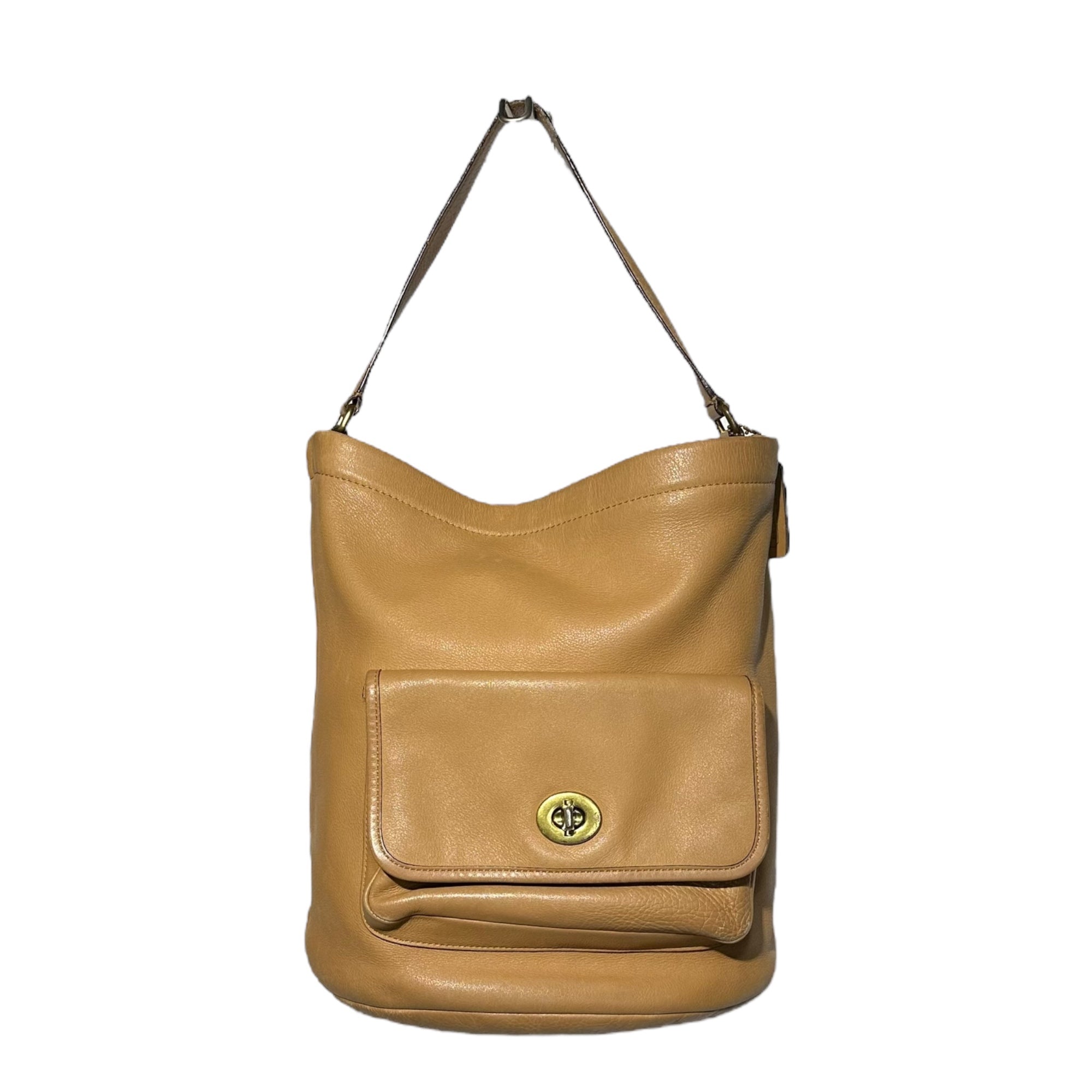 COACH(コーチ) アーカイバル バケット ショルダーバッグ ワンショルダー レザー 21193 ベージュ ハンド トート