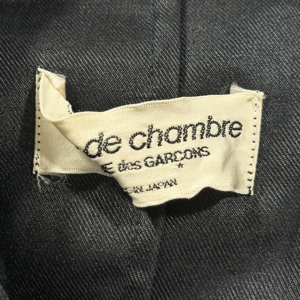 robe de chambre COMME des GARCONS(ローブドシャンブルコムデギャルソン) 1990's Inner Frill 4-Button Jacket インナー フリル 4ボタン ジャケット ネイビー 裏返し着用可能 90s アーカイブ