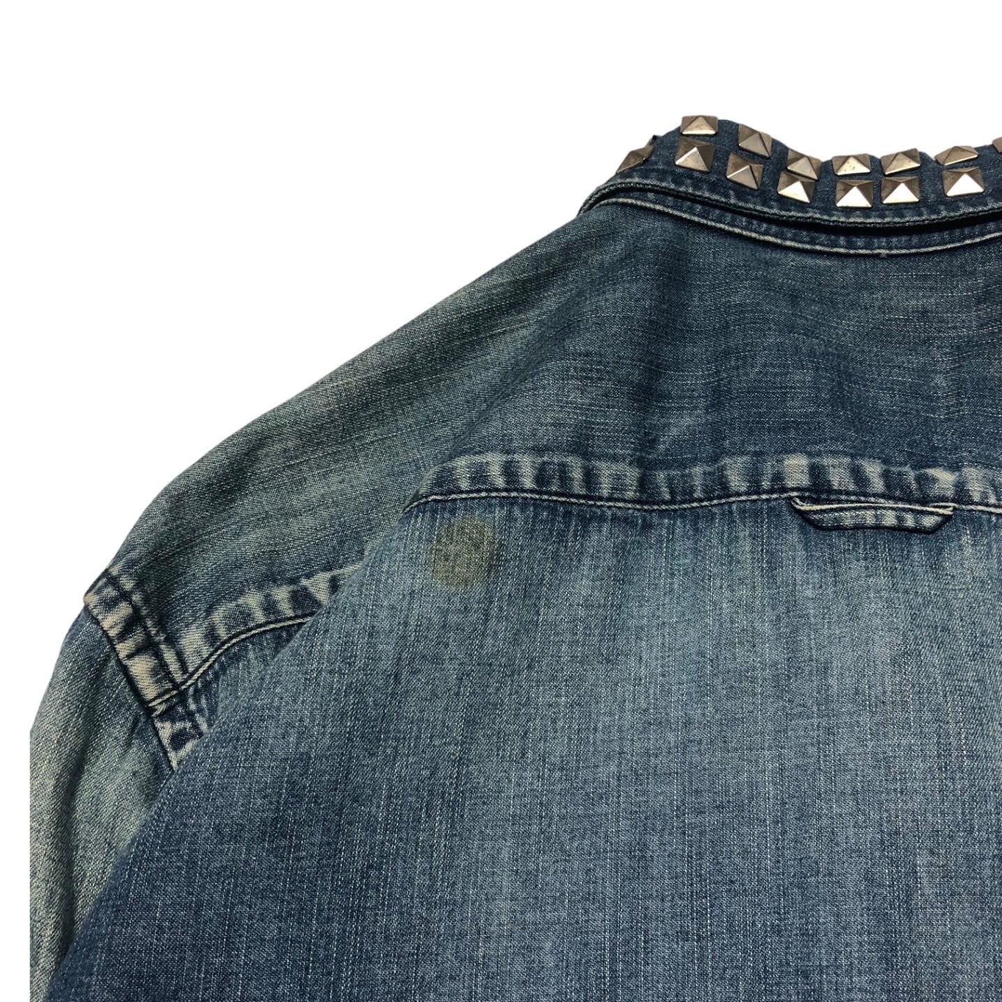 uniform experiment(ユニフォームエクスペリメント) 12SS studded denim shirt スタッズ デニム シャツ UE-123023 2(M) ライトインディゴ