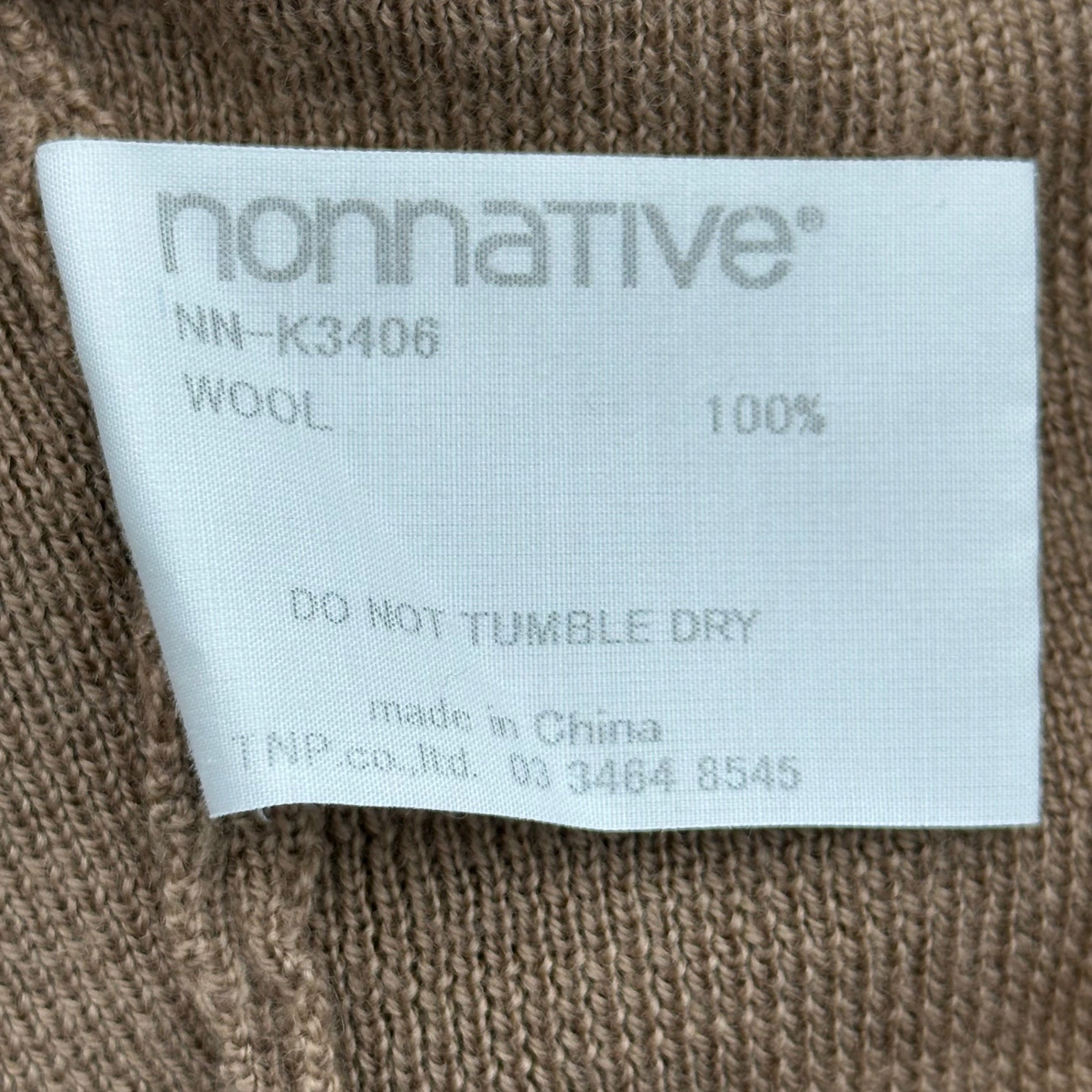 nonnative(ノンネイティブ) 18AW Side-Slit Crew-Neck Knit サイド スリット クルーネック ニット NN-K3406 1(S程度) ベージュ
