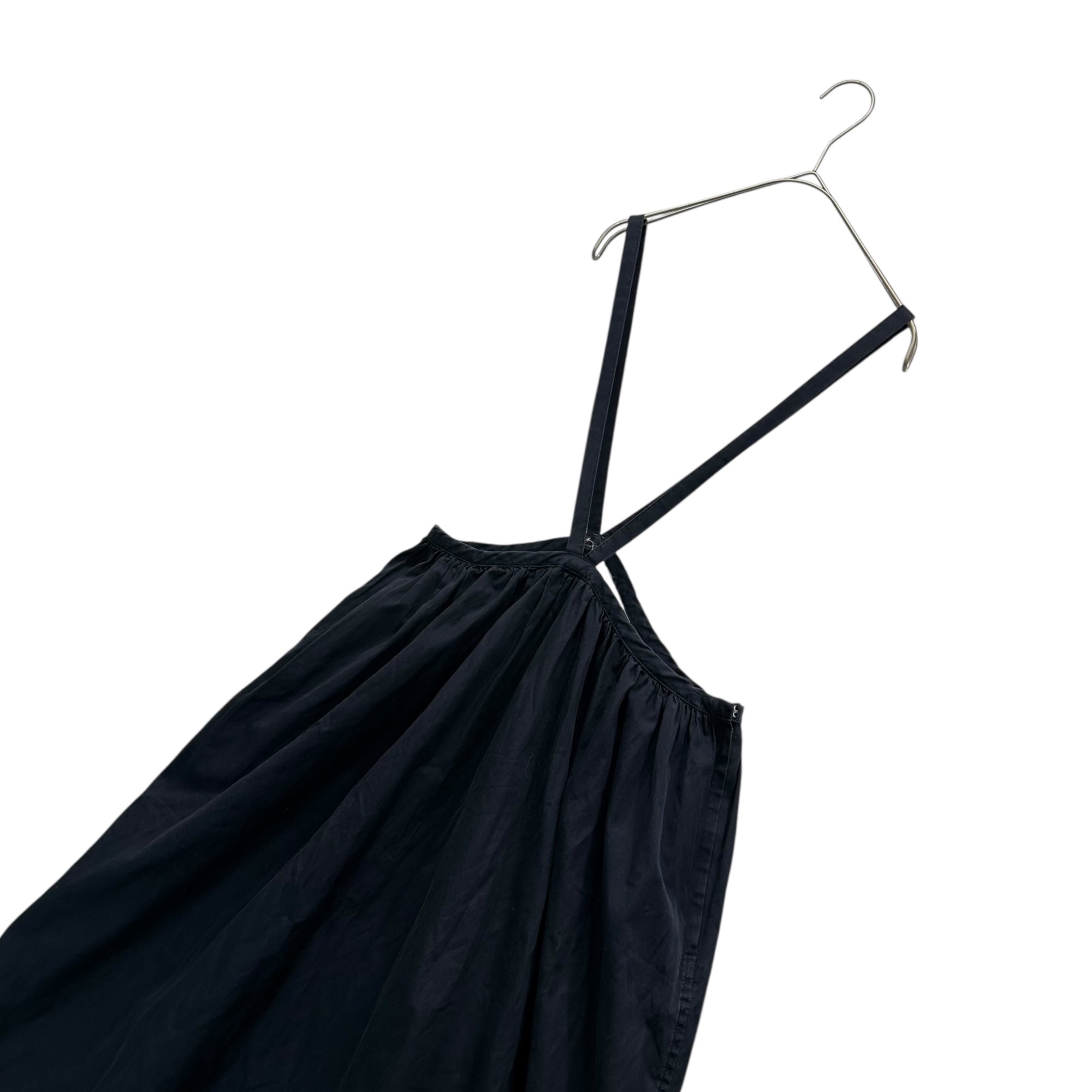 robe de chambre COMME des GARCONS(ローブドシャンブルコムデギャルソン) 80~90's Vintage Cotton Suspenders Skirt 80年~90年代 ヴィンテージ コットン サスペンダー 吊り スカート ネイビー AD表記消え