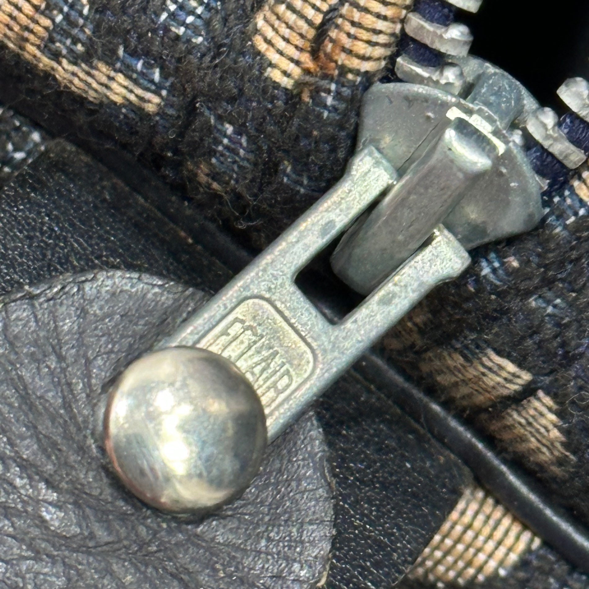 Christian Dior(クリスチャンディオール) 1970's Trotter monogram duffle bag トロッター柄 ボストン バッグ ネイビー×ベージュ 70年代 ヴィンテージ 旅行鞄 ECLAIRジップ