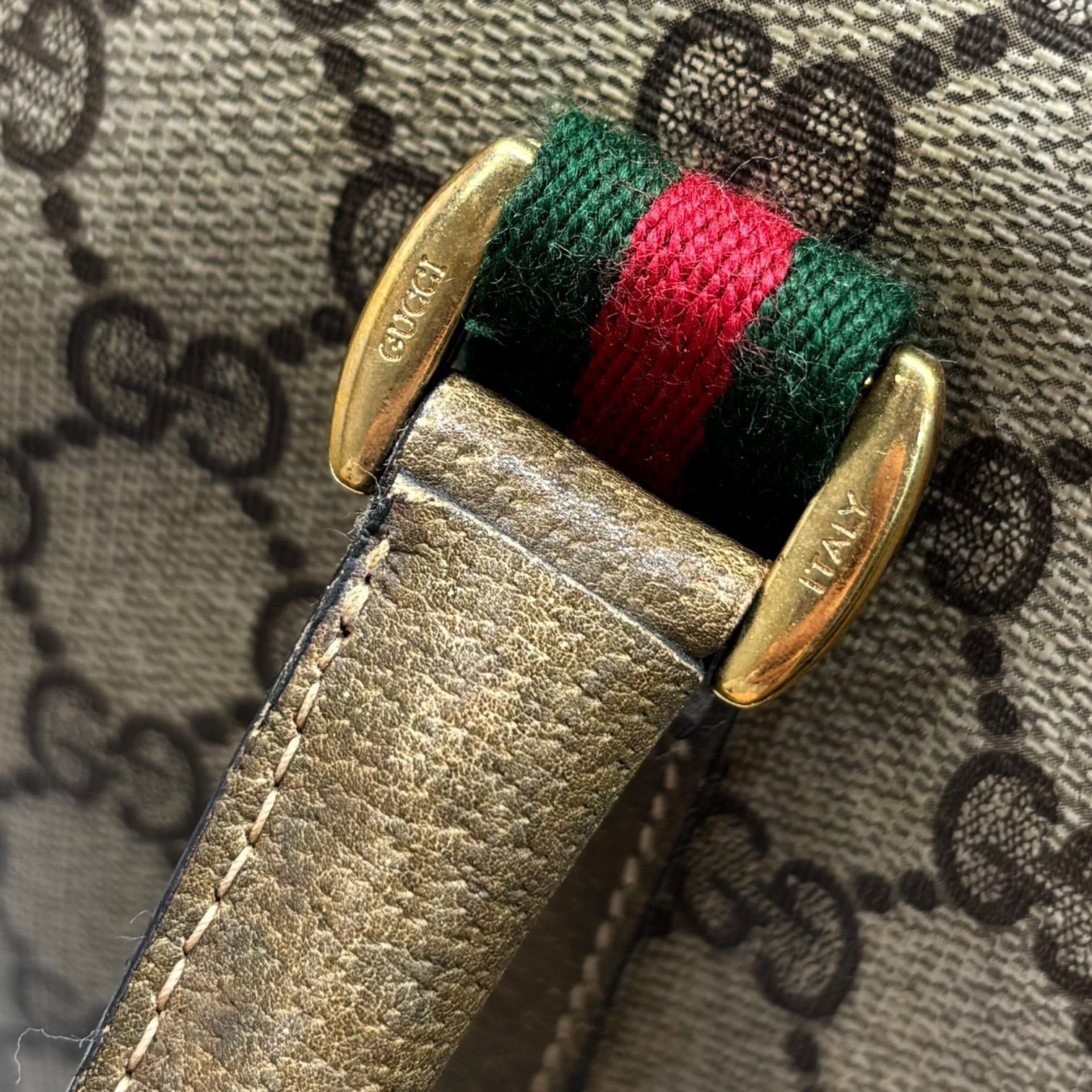GUCCI(グッチ) Vintage GG Supreme Sherry Line Mini Boston Bag ヴィンテージ GG スプリーム シェリーライン ミニ ボストン バッグ 39・02・041 ブラウン オールド Accessory Collection