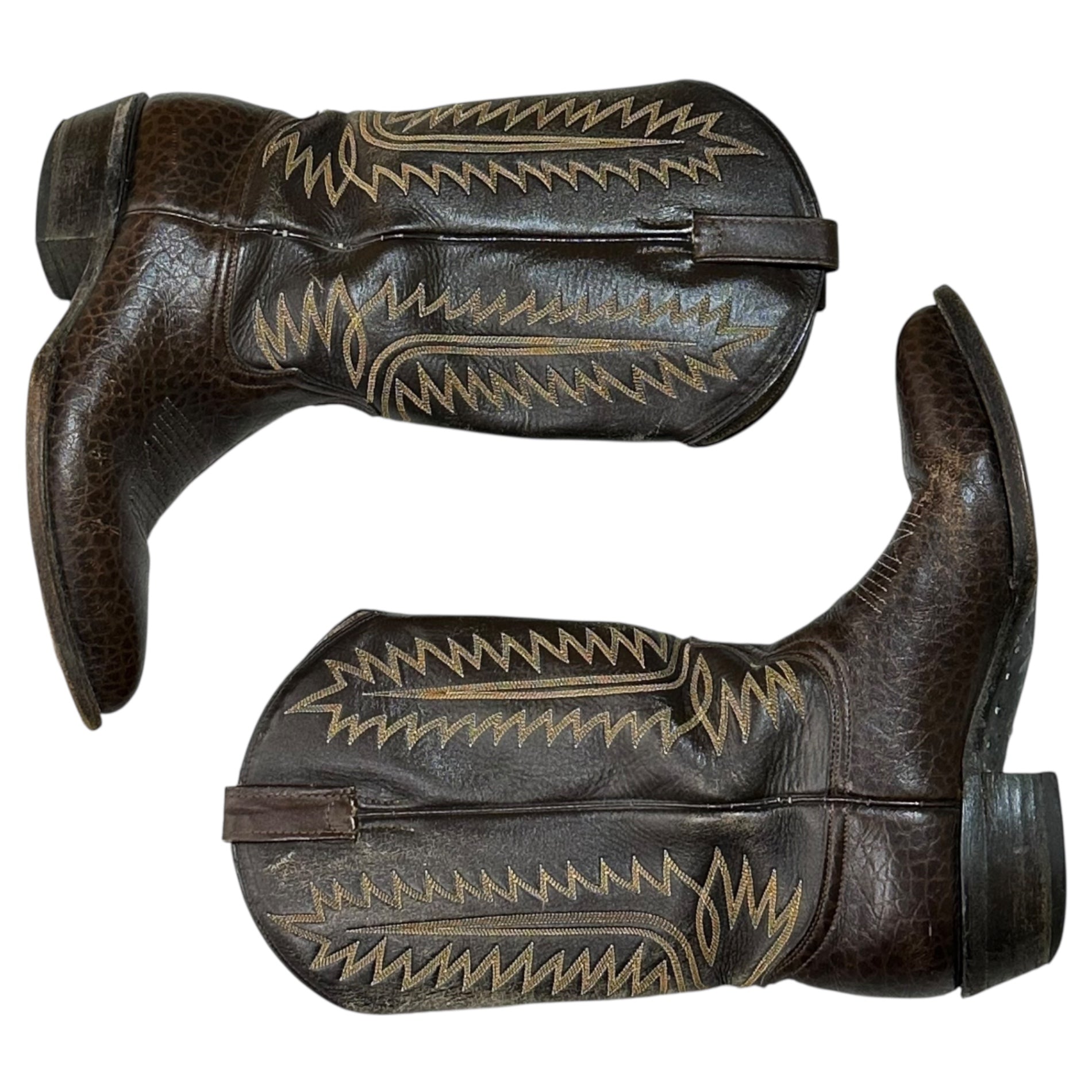 Cowtown(カウタウン) MEXICO MADE VINTAGE WESTERN BOOTS ヴィンテージ ウエスタン ブーツ D9(27cm程度) ブラウン メキシコ製