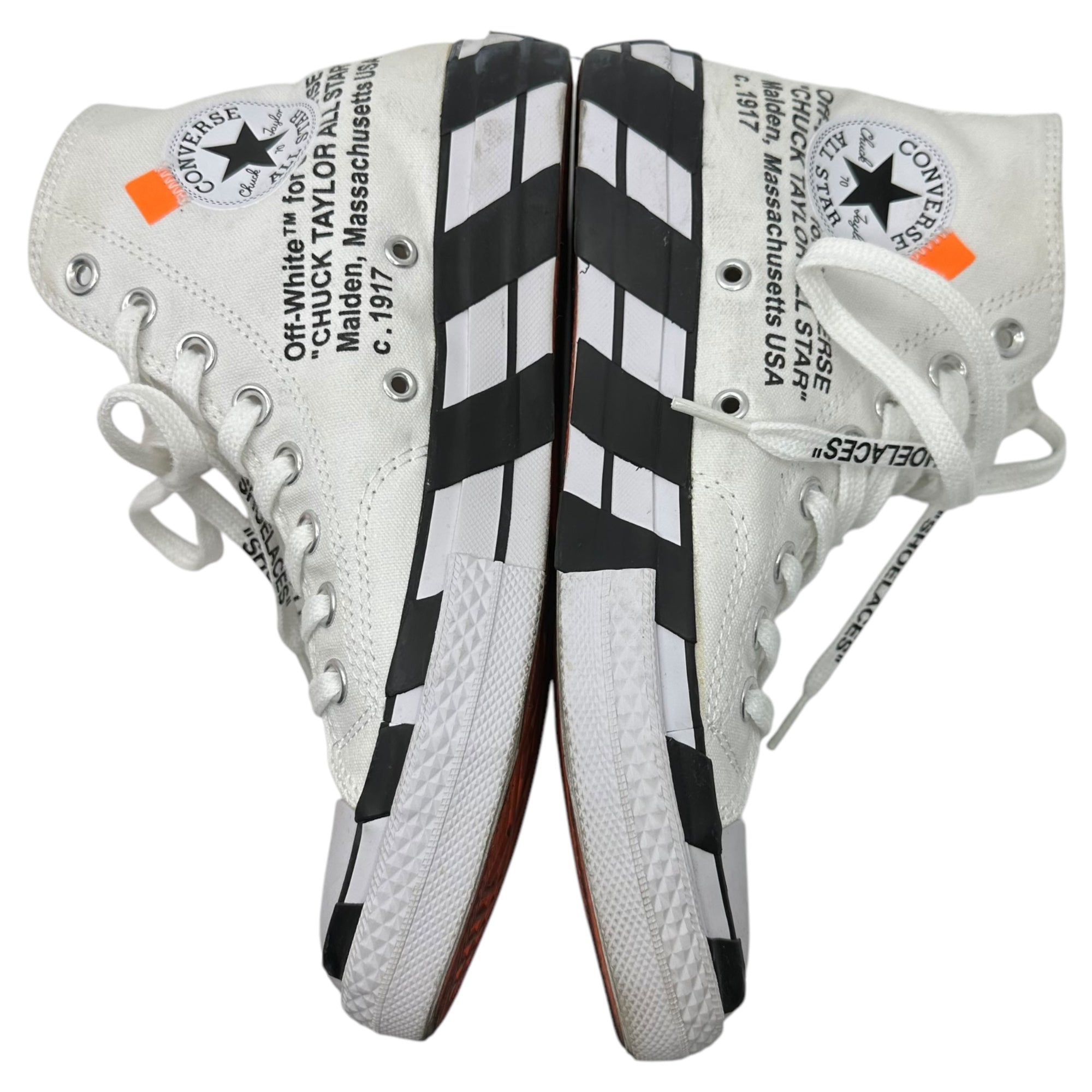 CONVERSE × OFF-WHITE(コンバース × オフホワイト) chuck taylor all star チャックテイラー オールスター スニーカー コラボ 163862C 25.5cm ホワイト×ブラック