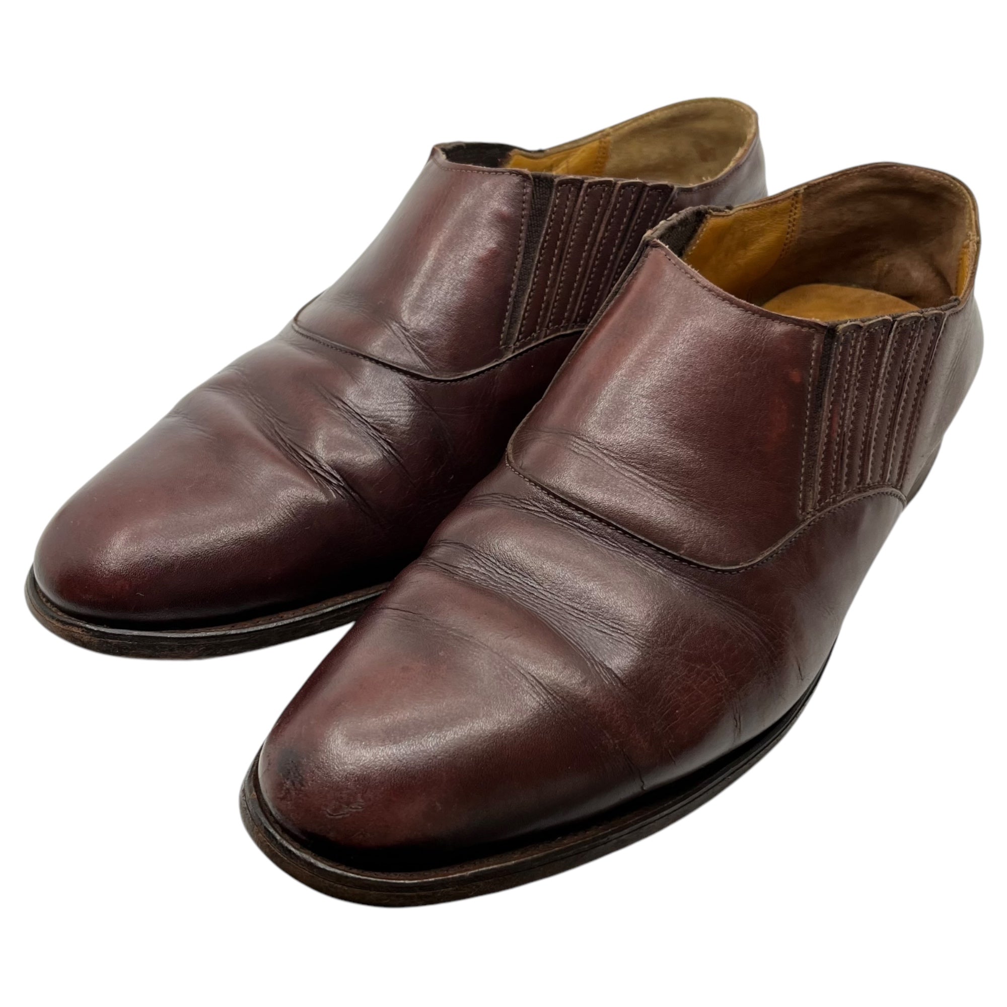 Tricker's(トリッカーズ) Lazy man レイジーマン サイド エラスティック スリッポン 075366 8-5(27cm程度) ブラウン レザー シューズ