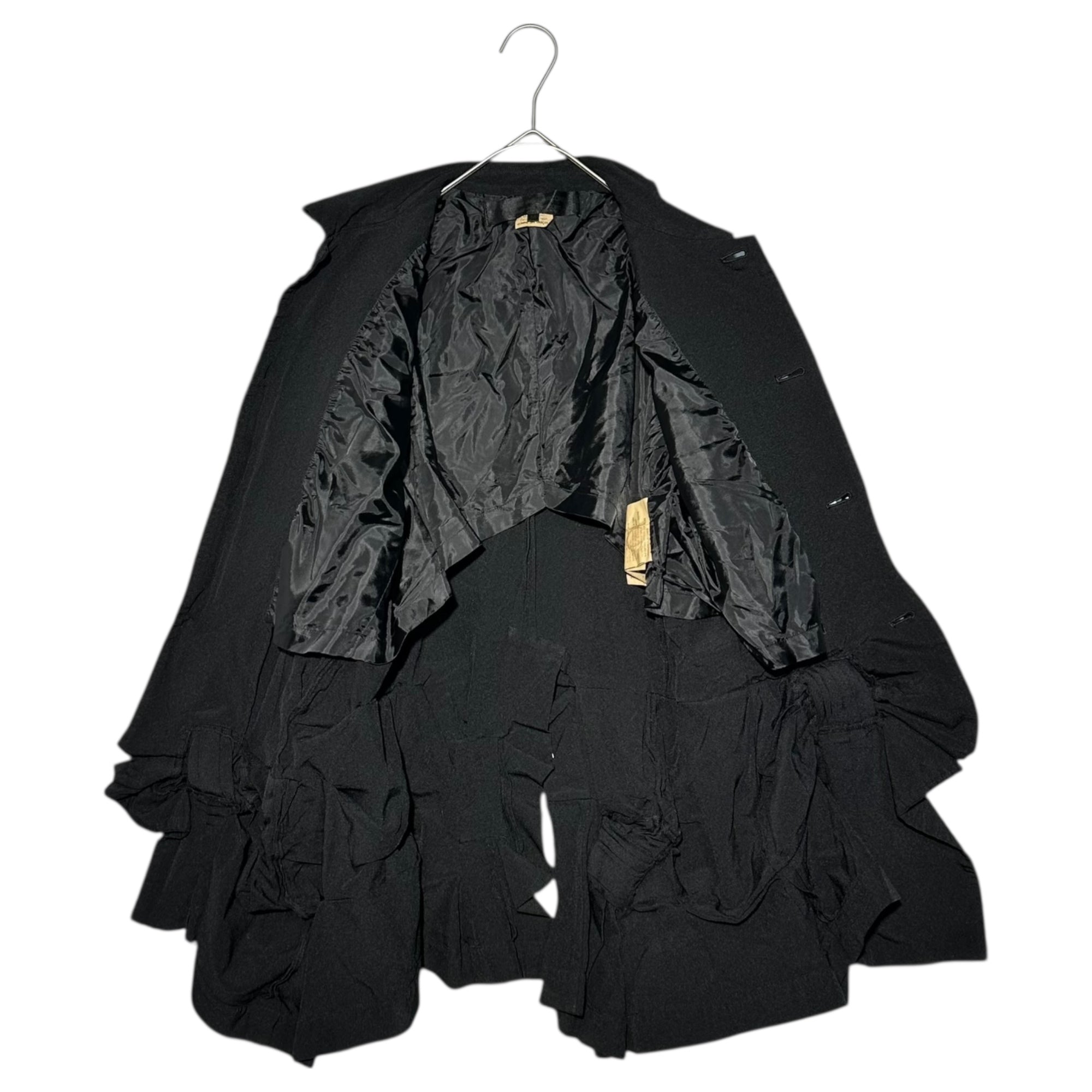 COMME des GARCONS COMME des GARCONS(コムデギャルソンコムデギャルソン) 13AW Round Collar Polyester Ribbon Decorated Jacket 丸襟 ポリエステル リボン 装飾 ジャケット RL-J029 M ブラック AD2013