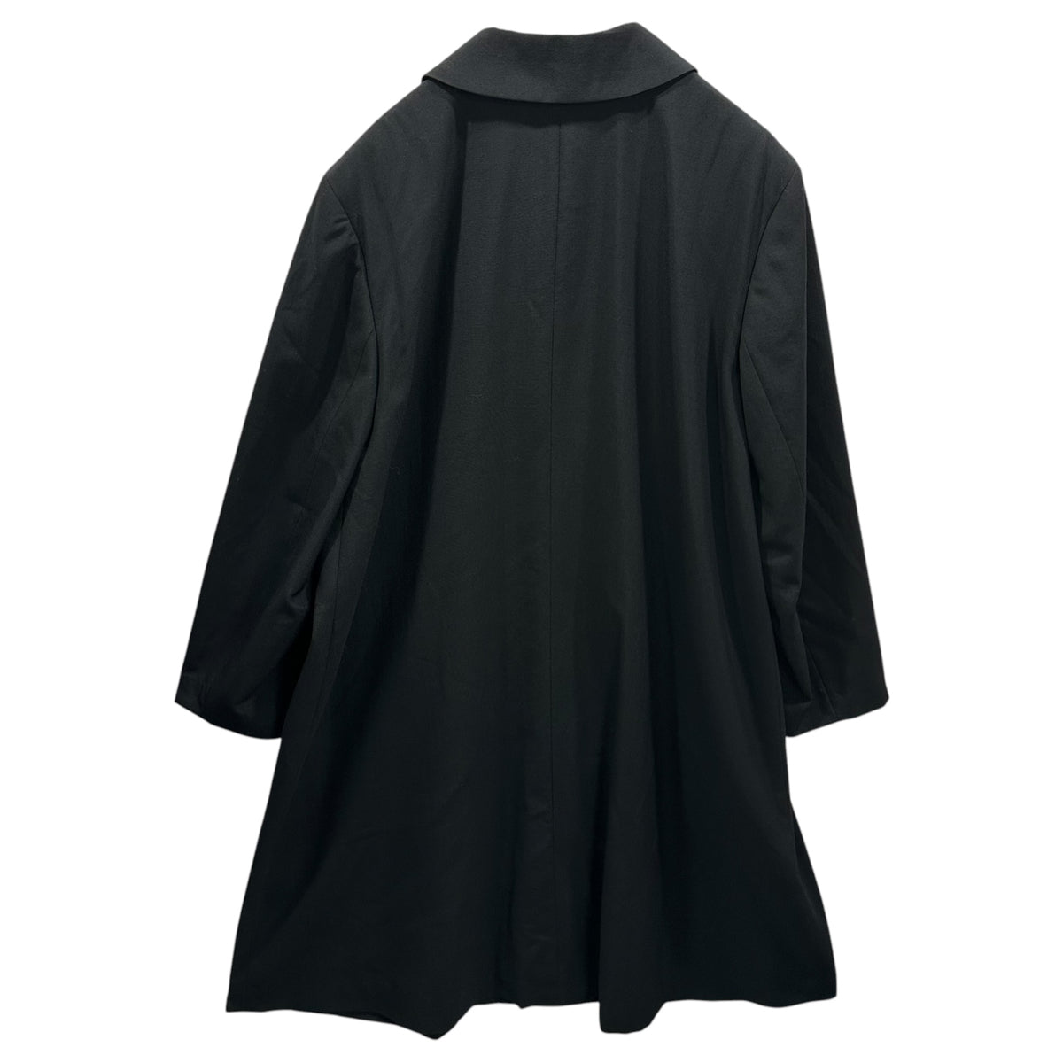 tricot COMME des GARCONS(トリココムデギャルソン) 1992SS Wool-Gabardine Soutien-Collar Coat ウール ギャバジン ステンカラー コート TC-05002M M ブラック AD1991 90s アーカイブ 男性着用可能