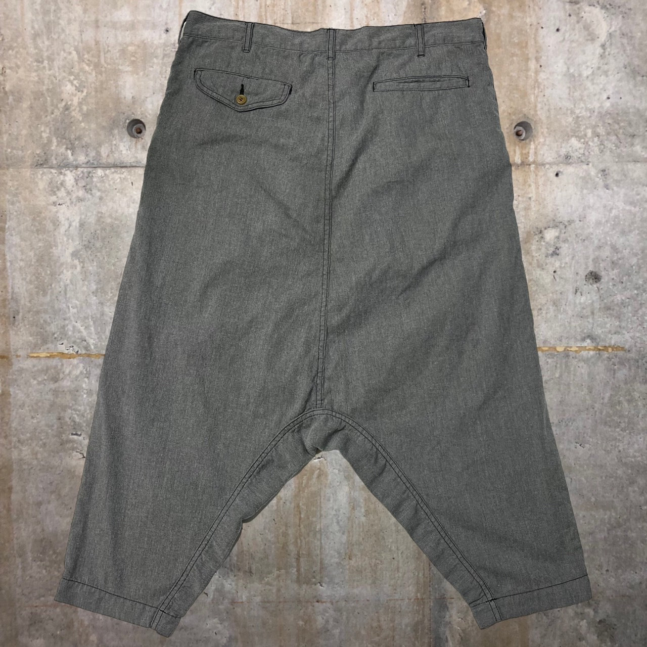 COMME des GARCONS HOMME PLUS(コムデギャルソンオムプリュス) 15SS polyester cotton product dyeing super sarouel pants/ポリエステルコットン製品染めスーパーサルエルパンツ/ペンギンパンツ PO-P104 SIZE XS グレー AD2014 平和の軍隊
